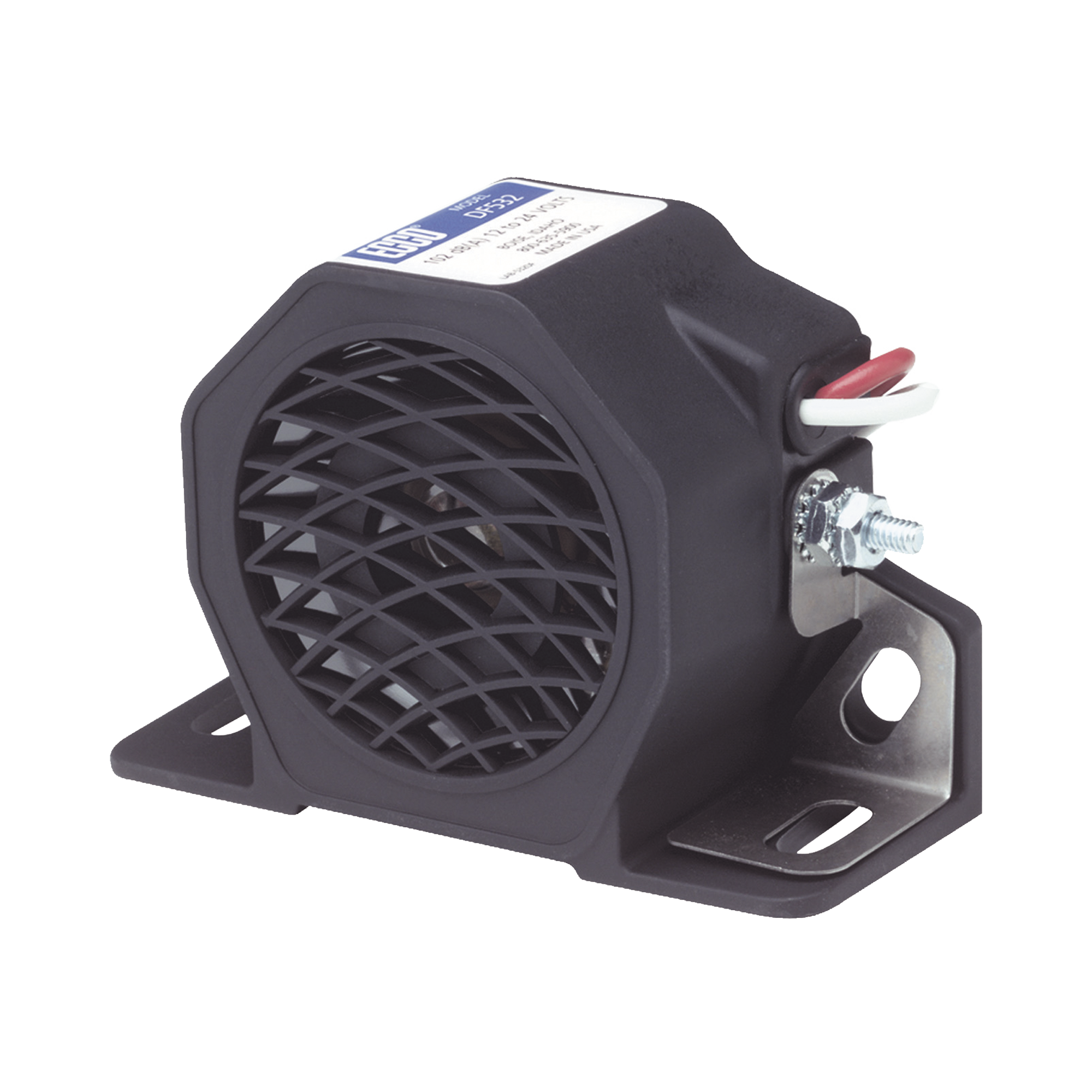 Alarma de reversa y doble tono, 12-24 Vcc, 102 dBA