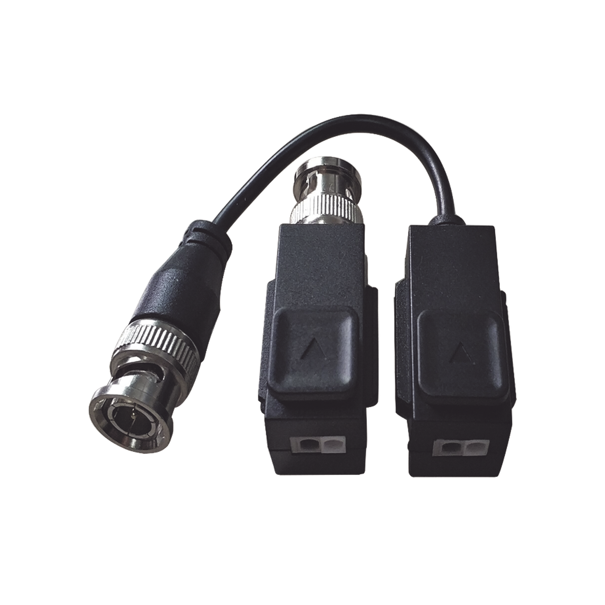 Kit de Transceptor (Balluns) TURBOHD con Boton Push / Hasta 8 MP (4K) / 100% Cobre / Soporta HD-TVI / AHD / CVI / CVBS / Audio por Coaxitron / Datos para Menu de Configurar de Cámaras