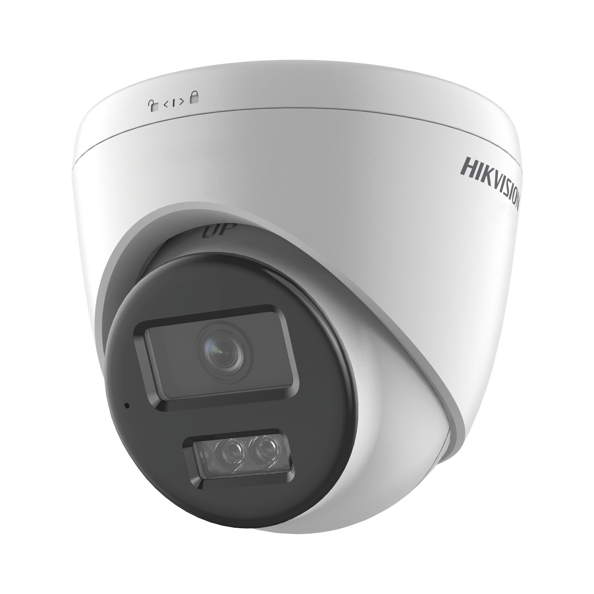 Turret IP 8 Megapixel (4K) / Lente 2.8 mm / Dual Light (30 mts IR + 30 mts Luz Blanca) / Micrófono Integrado / ACUSENSE Lite / Exterior IP67 / H.265 / PoE / ONVIF / Micro SD