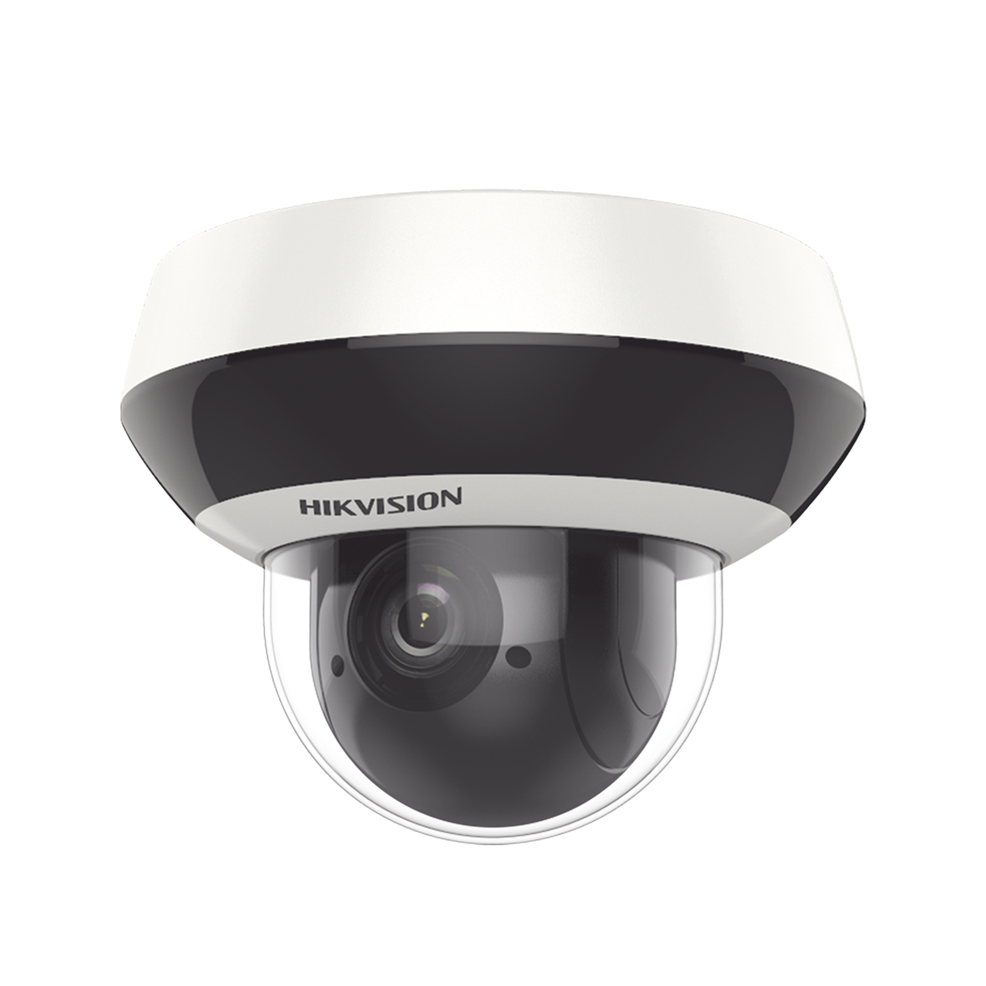 Mini Domo PTZ IP 4 Megapixel / 4X Zoom / H.265+ / 20 mts IR EXIR / WDR / PoE / IK10 /Exterior IP66 / DarkFighter / Micrófono Integrado / MicroSD