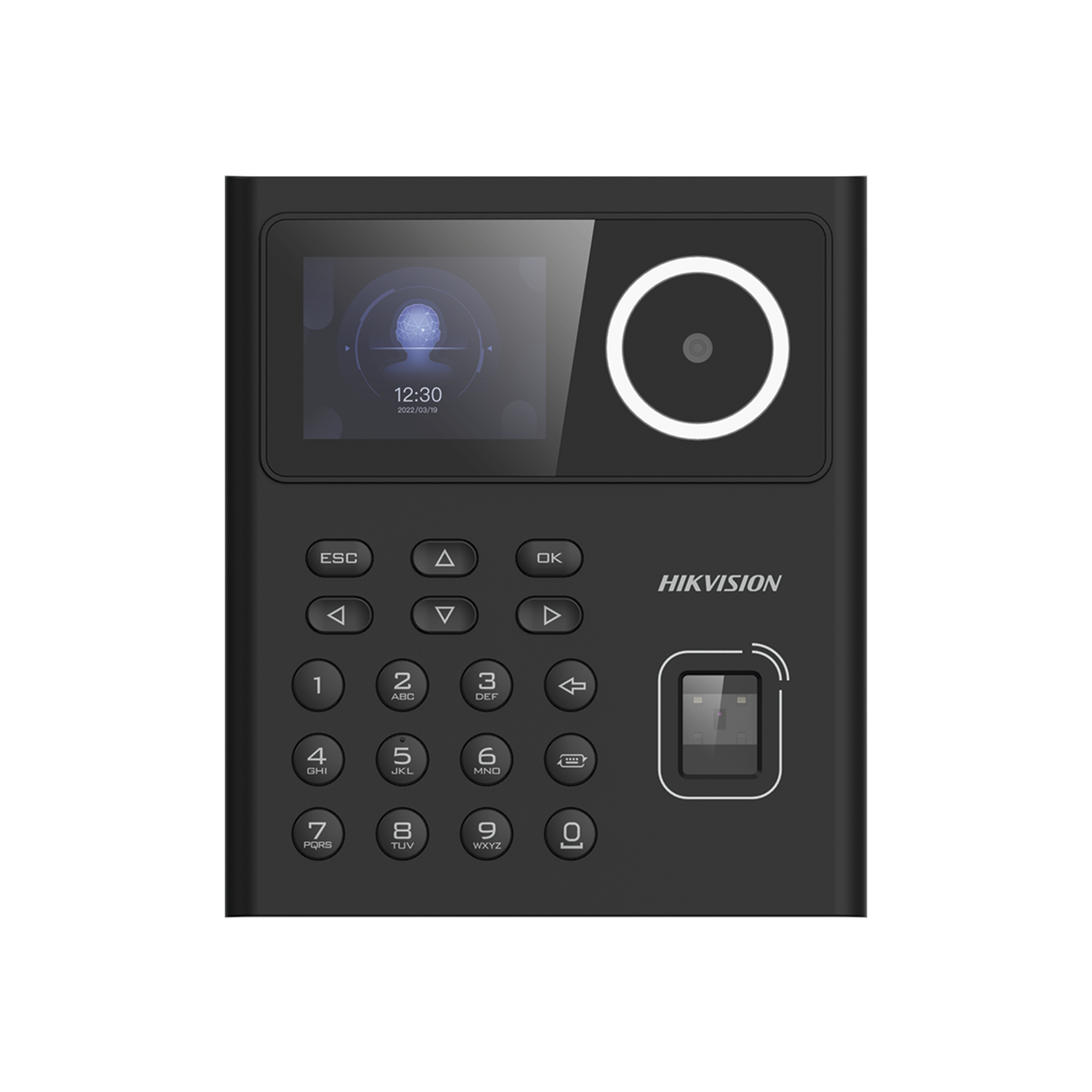 Terminal Min Moe WiFi Administrable por Smartphone o Nube /  Acceso y Asistencia /  Huella, Facial y Tarjetas MIFARE /  500 rostros y 1,000 Huellas y Tarjetas / Detección de Cubrebocas / HikConnect