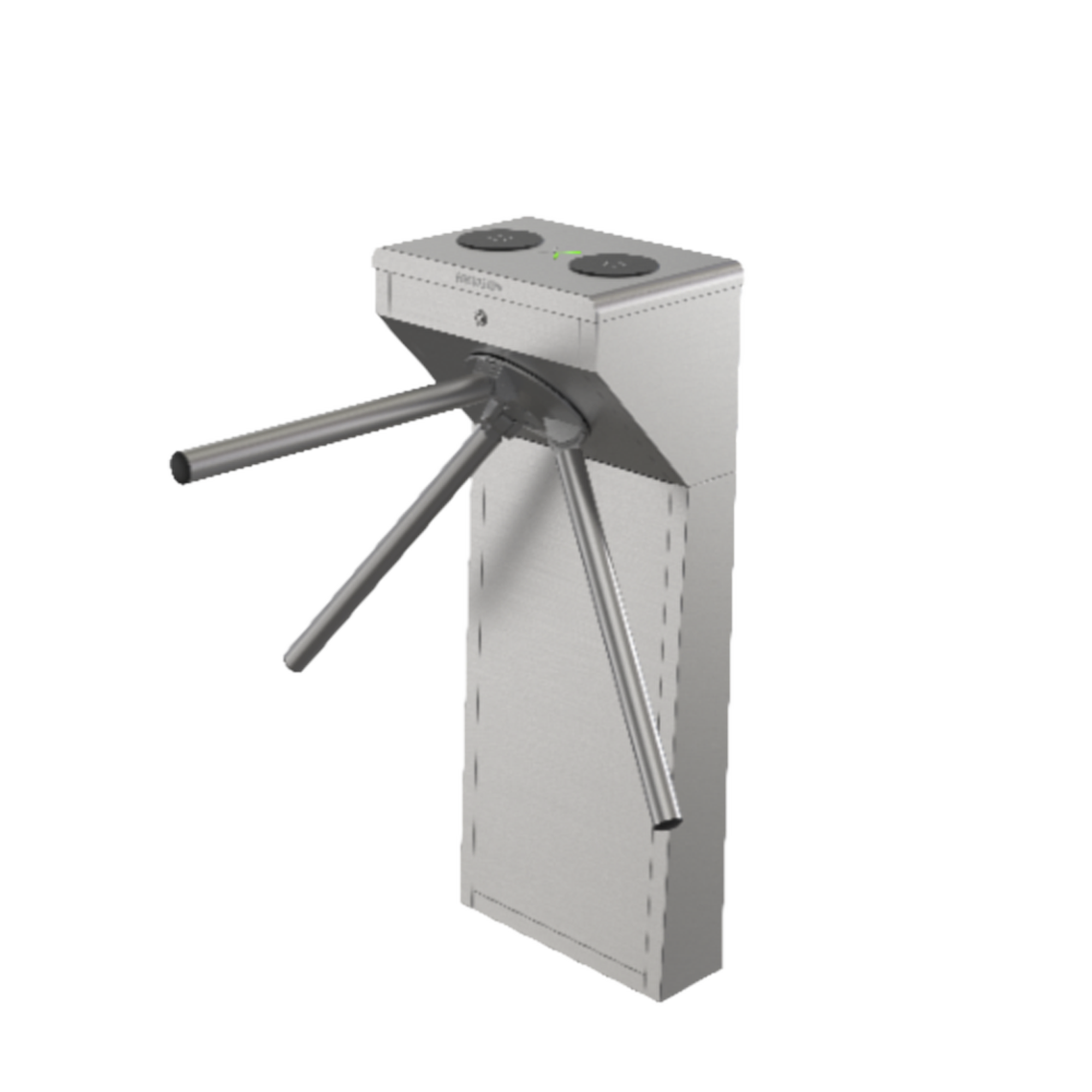 Torniquete Trípode de Acero Inoxidable con Indicadores de Entrada-Salida / Apertura en Caso de Emergencia / Integrable con cualquier Sistema de Control de Acceso