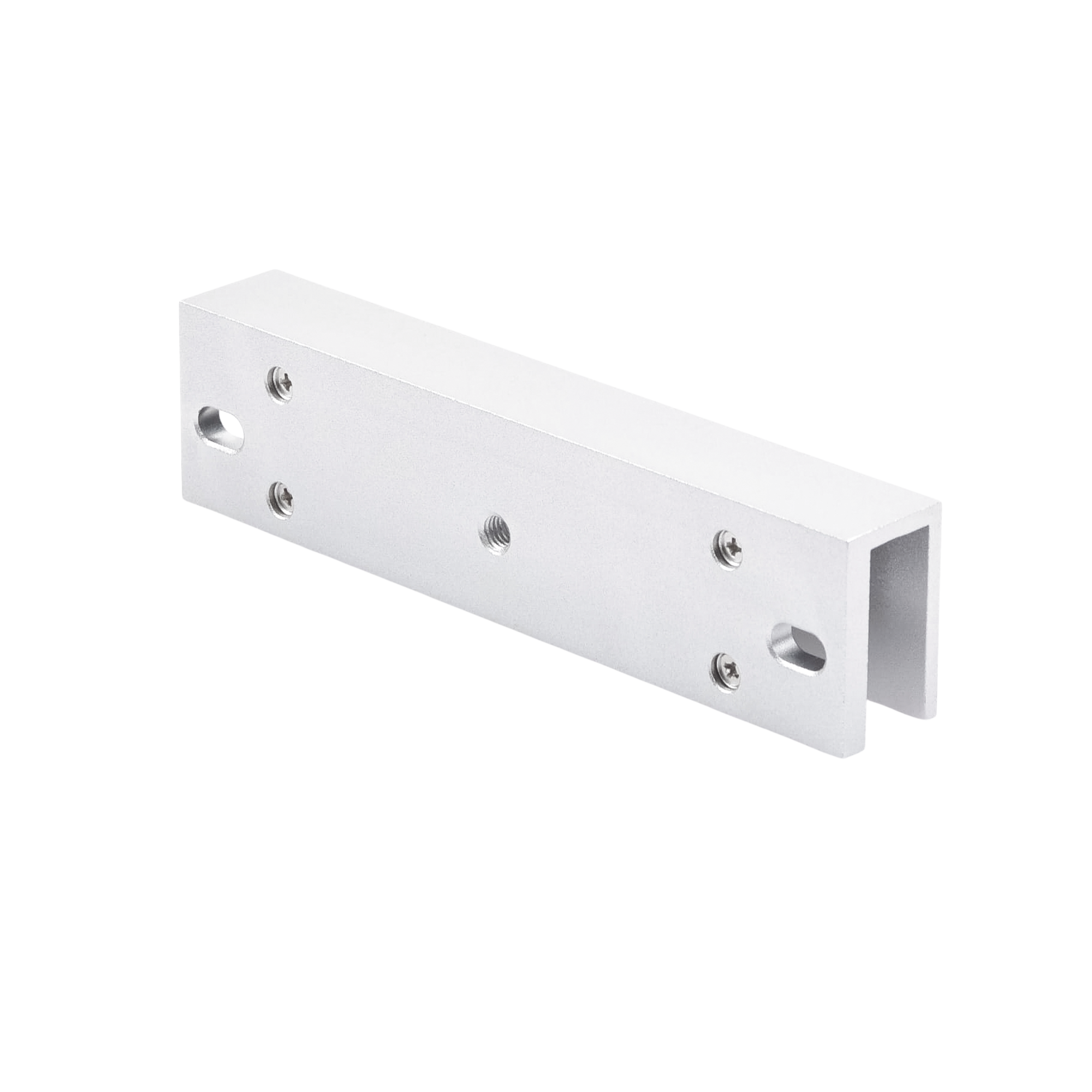 Montaje en 'U' para Instalación de Chapa Magnética DS-K4H258S en Puerta de Cristal (Vidrio)