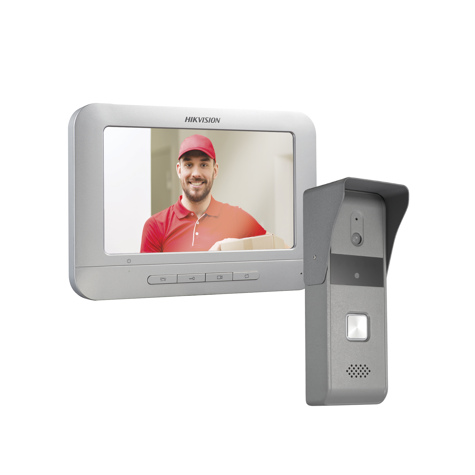 Kit de Videoportero Analógico con Pantalla LCD a Color de 7' / Frente de Calle para Exterior IP65 / Salida de Relevador