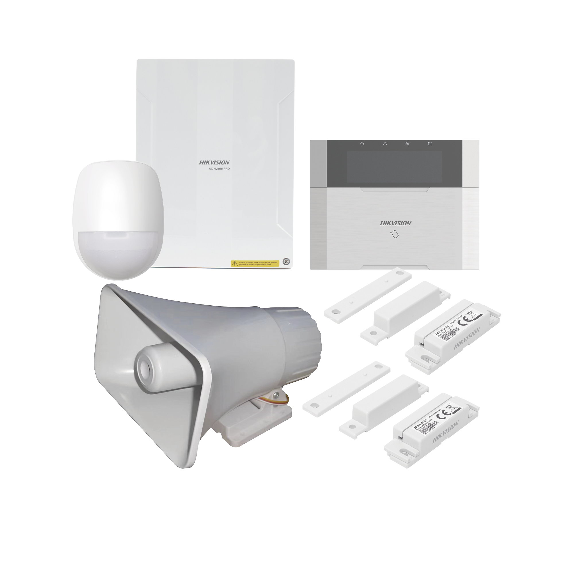 KIT Panel de Alarma  AX HYBRID PRO / 1 Panel Híbrido / 1 Teclado LCD / 1 PIR / 2 Contactos Magnéticos / 1 Sirena de 30 Watts