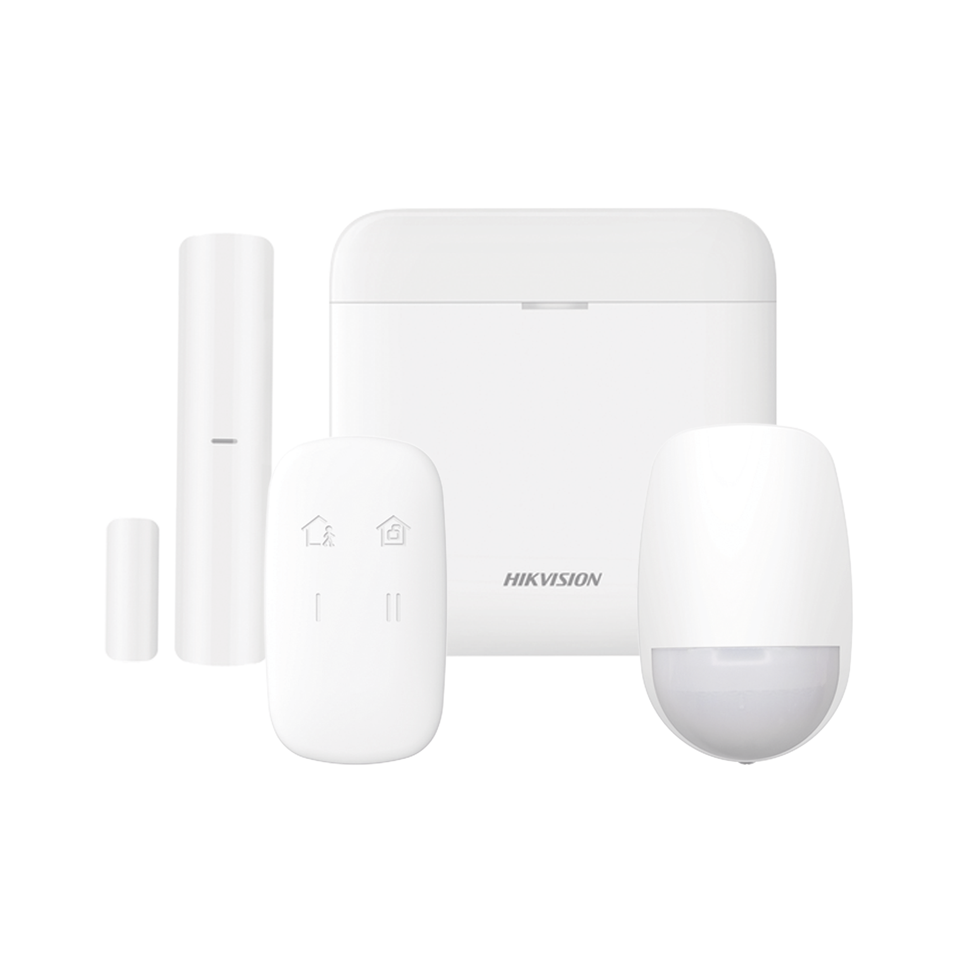 (AX PRO) KIT de Alarma AX PRO / Incluye: 1 Hub con bateria de respaldo / 1 Sensor PIR / 1 Contacto Magnético / 1 Control Remoto / WiFi / Compatible con Hik-Connect P2P