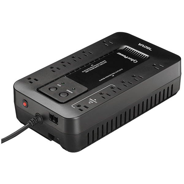 No-Break CyberPower EC750G - 750 VA, 450 W, 8 h, Negro, Hogar y Oficina