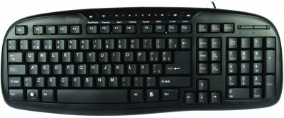 Teclado Multimedia PERFECT CHOICE - USB, Negro, Alámbrico