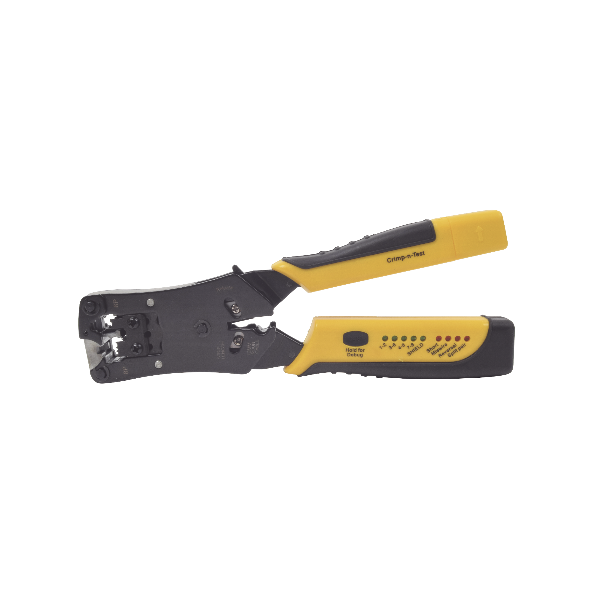 Pinza 3 en 1: Pelacables/ Terminado/ Probador para UTP. Enchufe Modular de Prueba para RJ45/RJ11/RJ22.