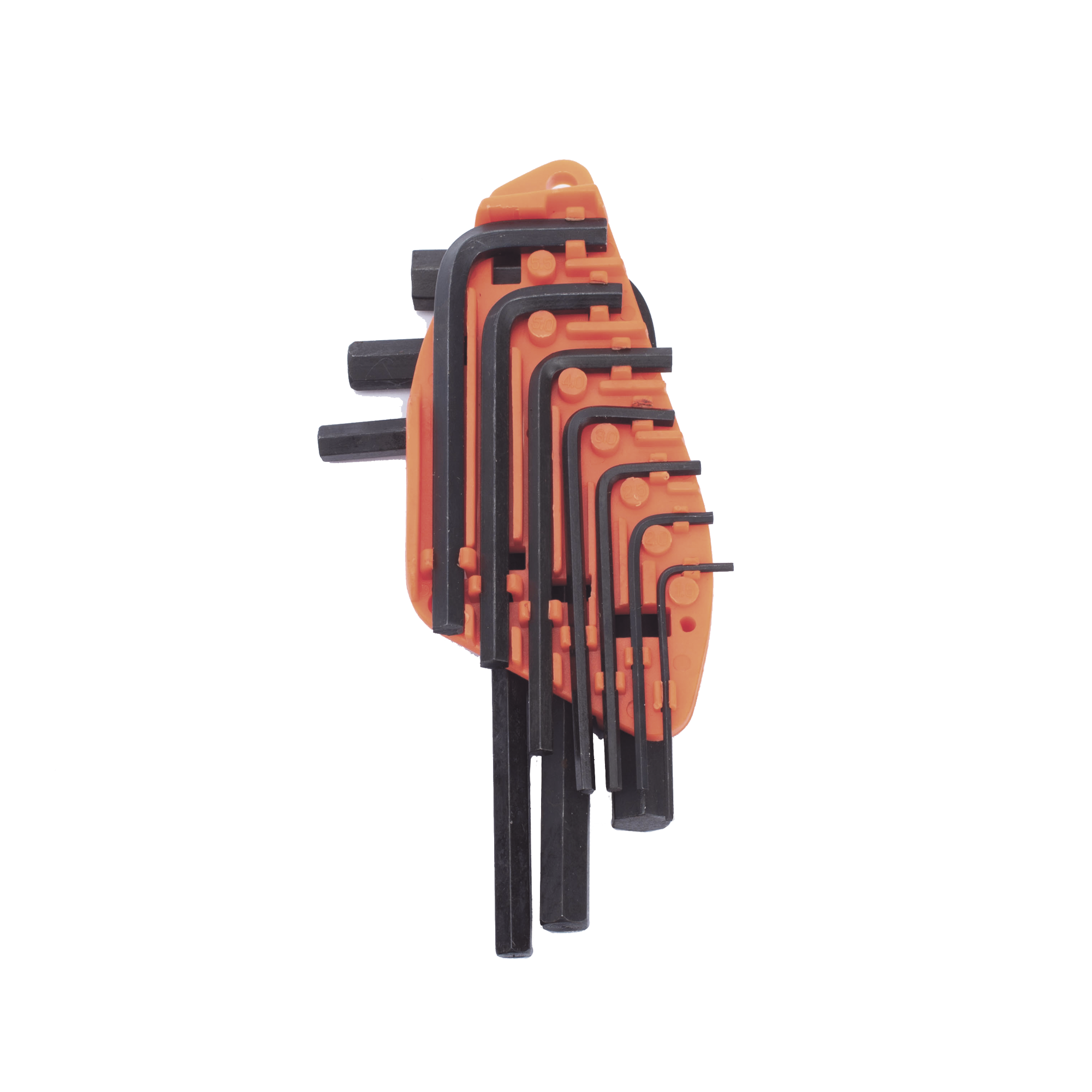 Juego de 10 Llaves Hexagonales (Allen) Milimétricas con Portallaves Plástico.