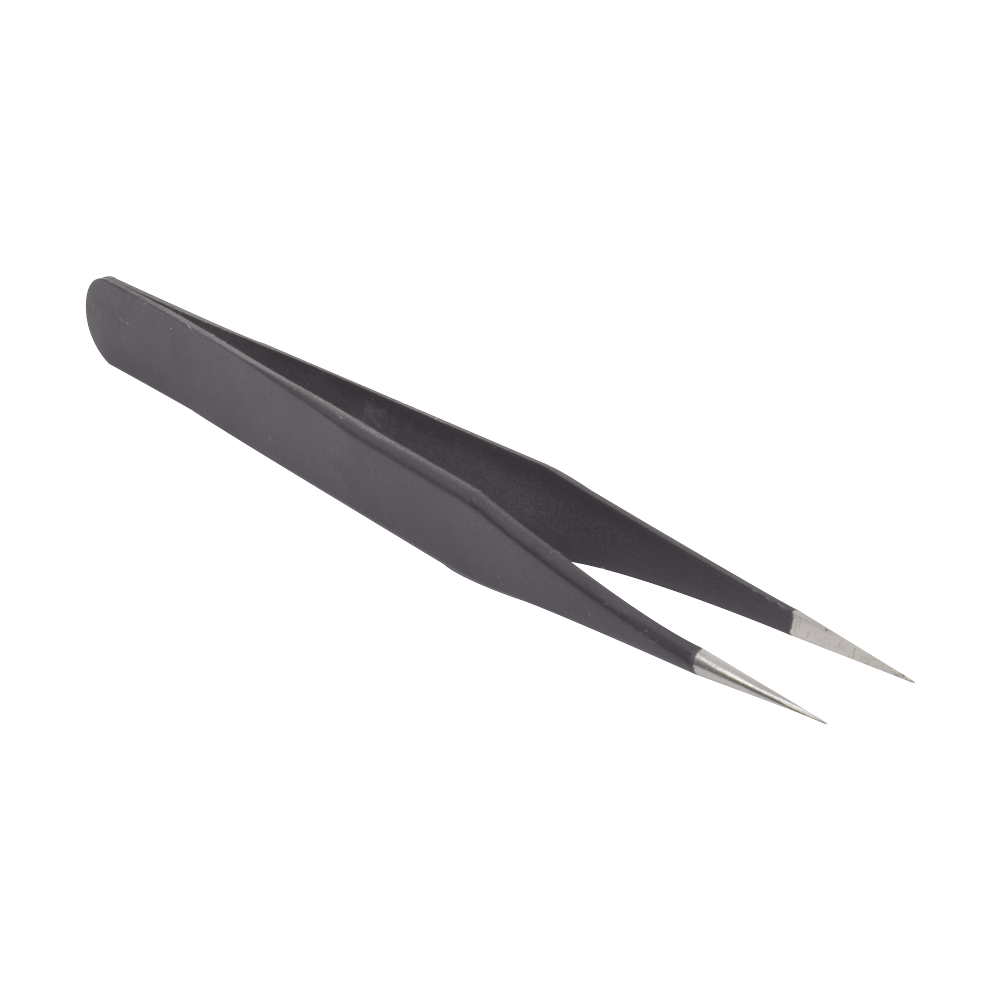 Pinzas Antiestáticas Inoxidable con Pintura Antiestática. Mango Ancho, Punta Afilada.