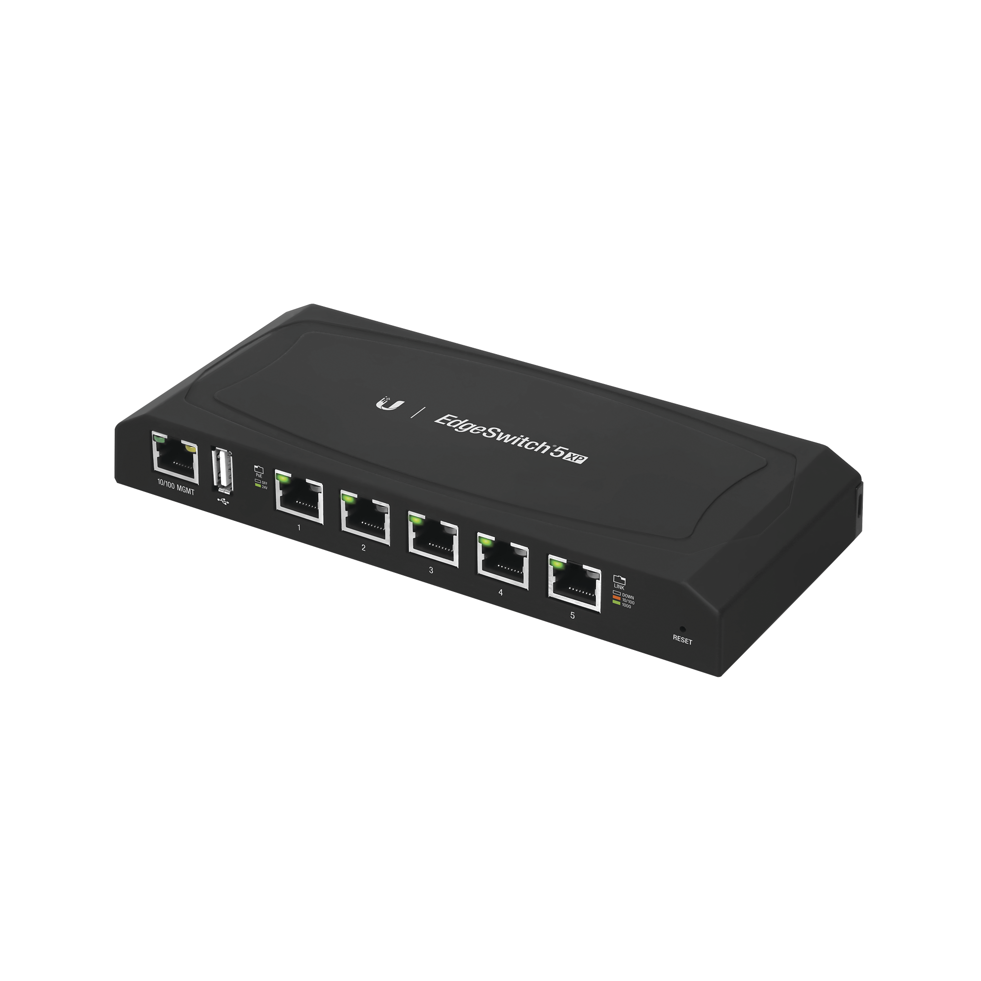 EdgeSwitch 5XP Administrable de 5 Puertos Gigabit PoE de 24 V Pasivo, con funciones avanzadas de Capa 2
