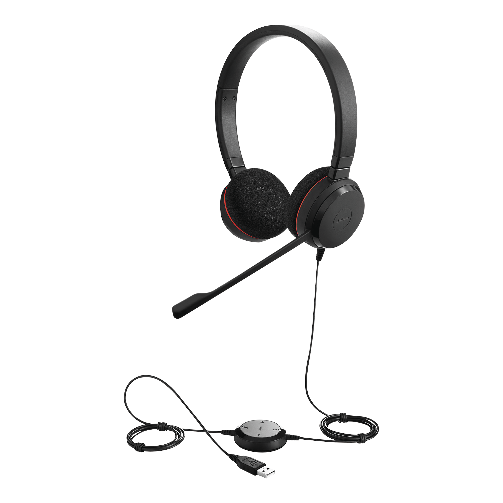 Jabra Evolve 20 DUO con conexión USB, micrófono con cancelación de ruido de ultima generación, configuración Plug and Play (4999-829-209)