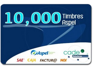 Timbres Fiscales ASPEL Paquete de 10 - 000 Timbres FACTE/10000 (Electrónico)