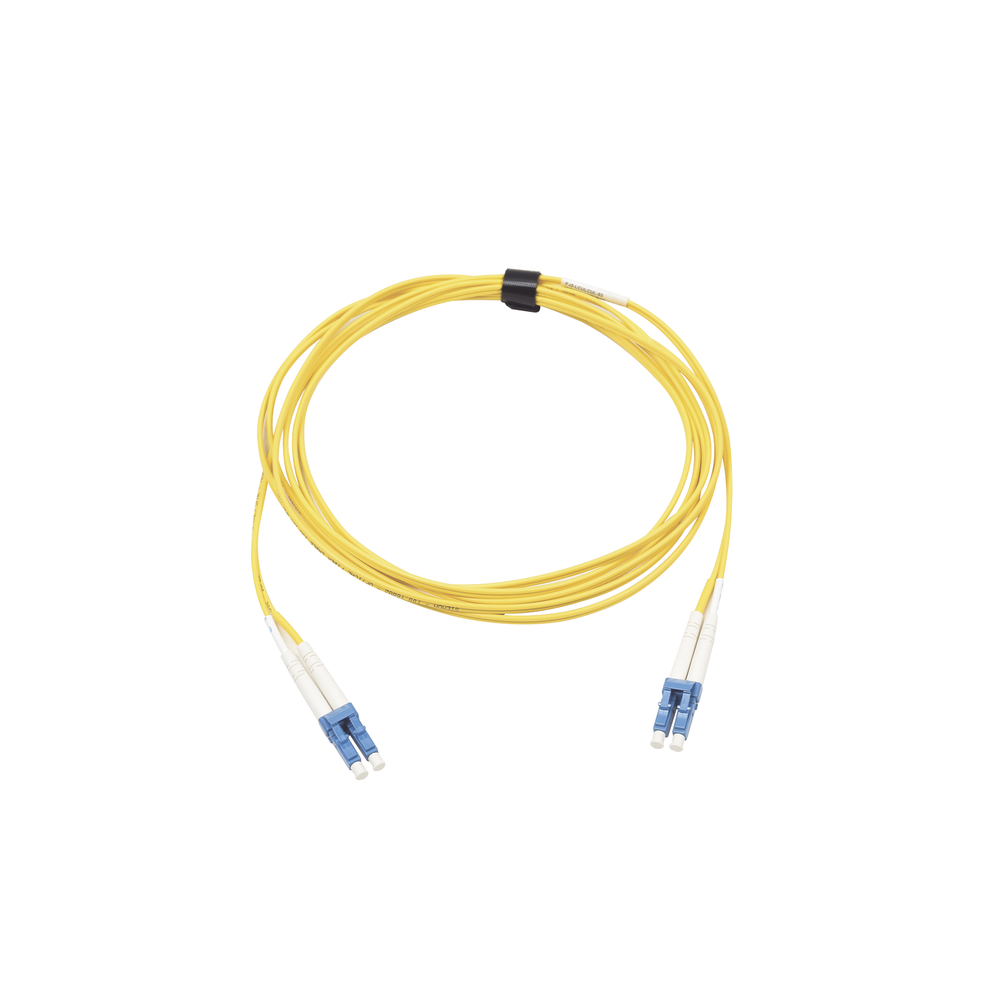 Jumper de Fibra Óptica Monomodo (OS2), XGLO, Riser, LC/UPC-LC/UPC Duplex, OFNR, Color Amarillo, 10 Metros