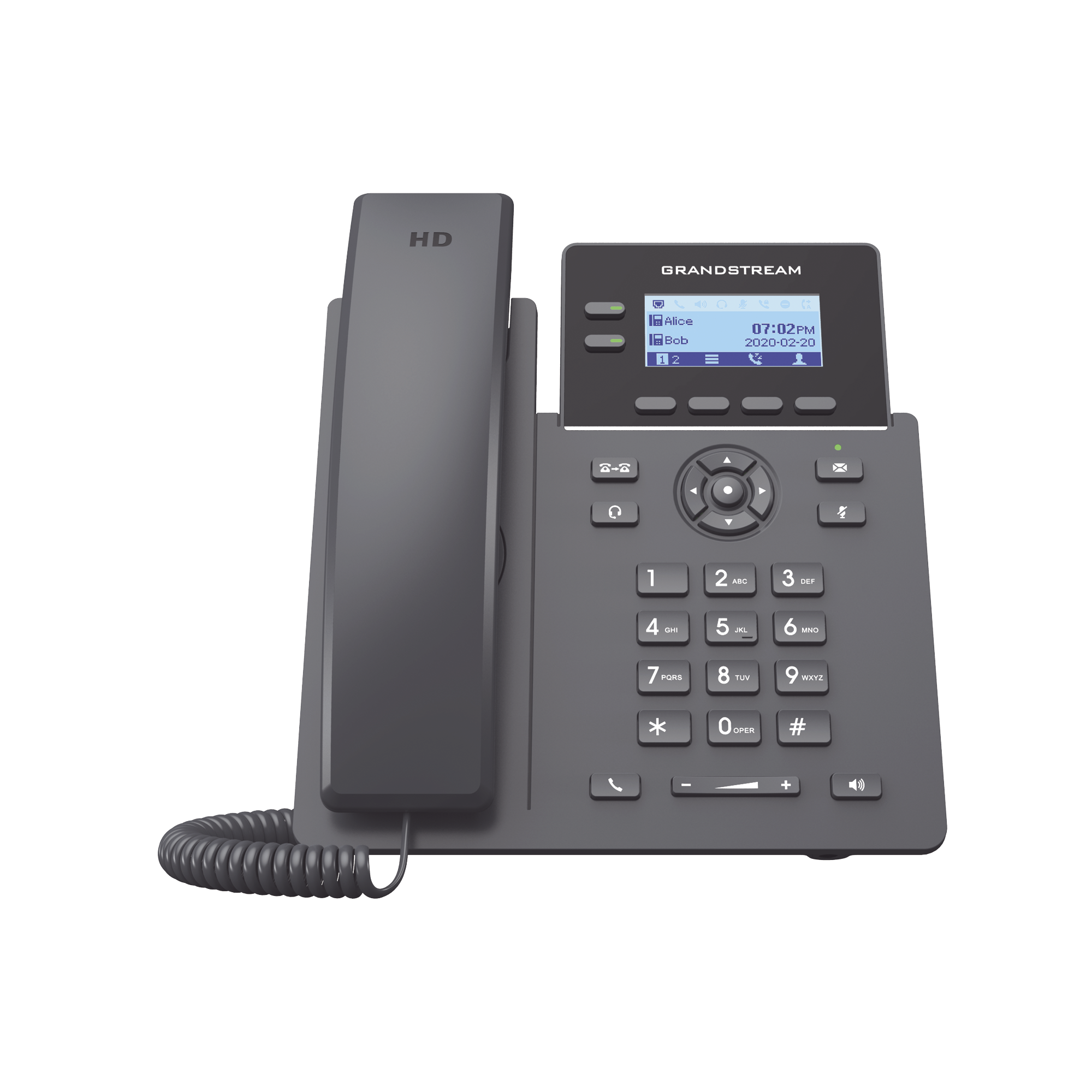 Teléfono IP Wi-Fi Grado Operador, 2 líneas SIP con 4 cuentas, codec Opus, IPV4/IPV6 con gestión en la nube GDMS