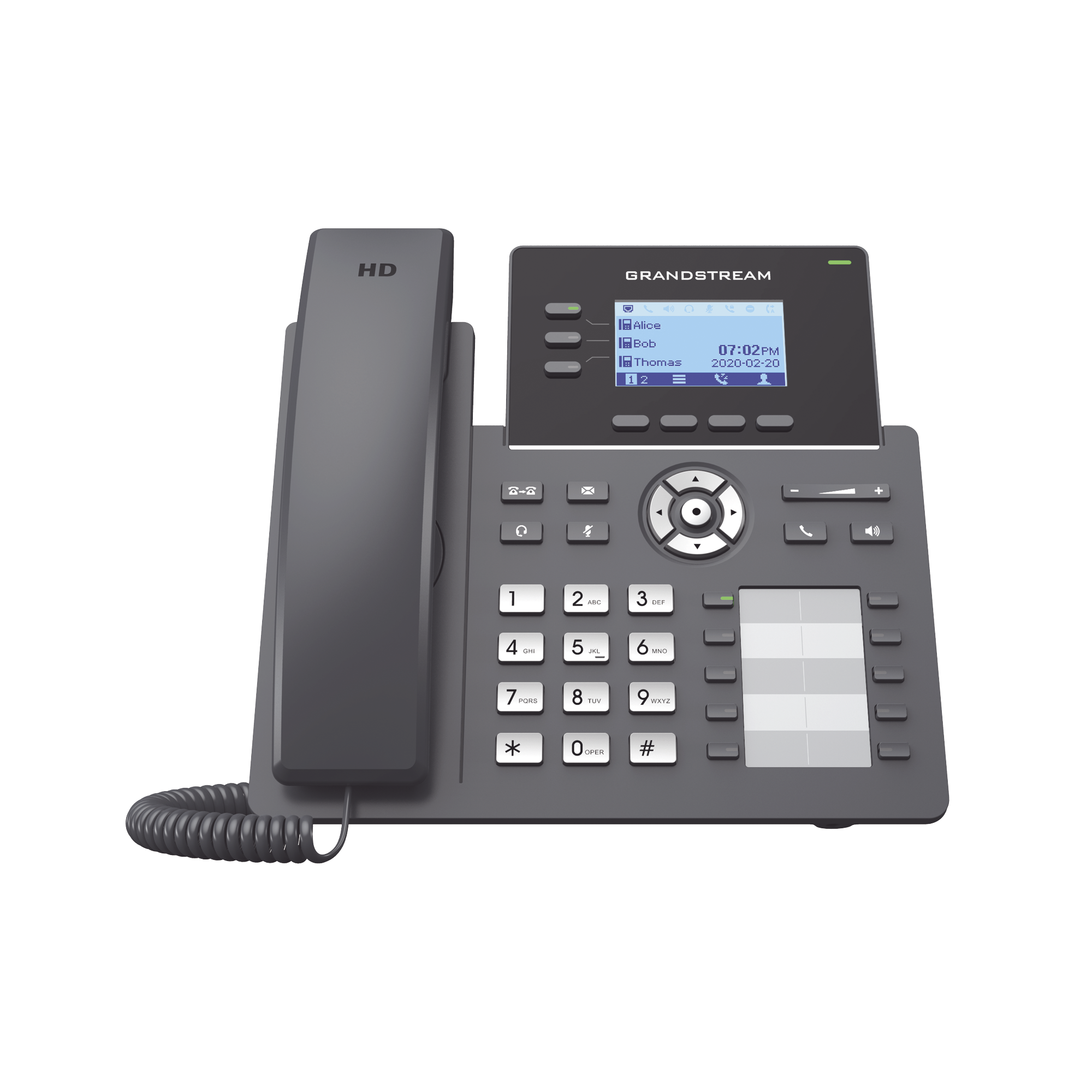 Teléfono IP Grado Operador, 3 líneas SIP con 6 cuentas, 10 botones BLF, puertos Gigabit PoE, codec Opus, IPV4/IPV6 con gestión en la nube GDMS