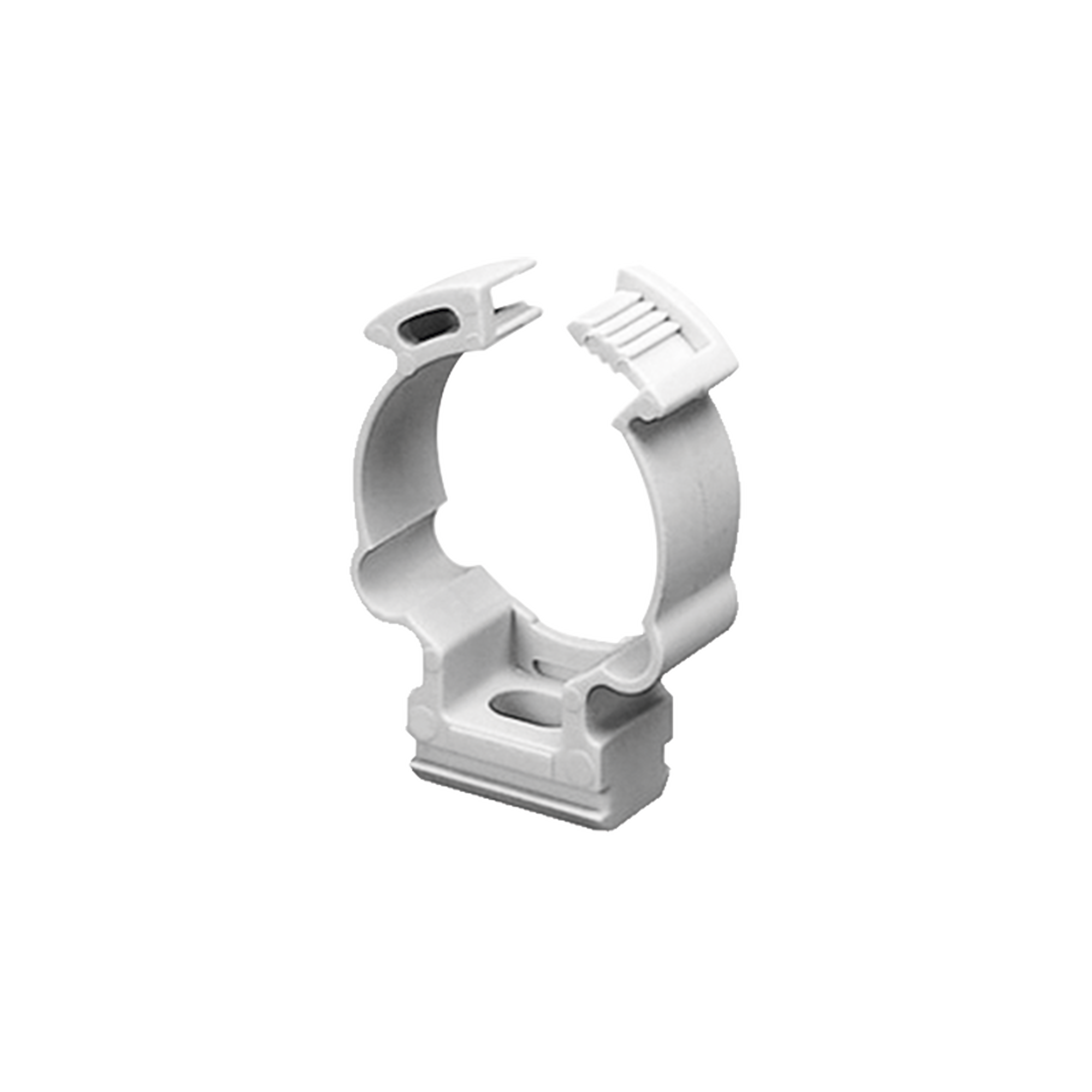 Soporte de collar (Abrazadera), PVC Auto-extinguible, cerrado para tubería de 50 mm