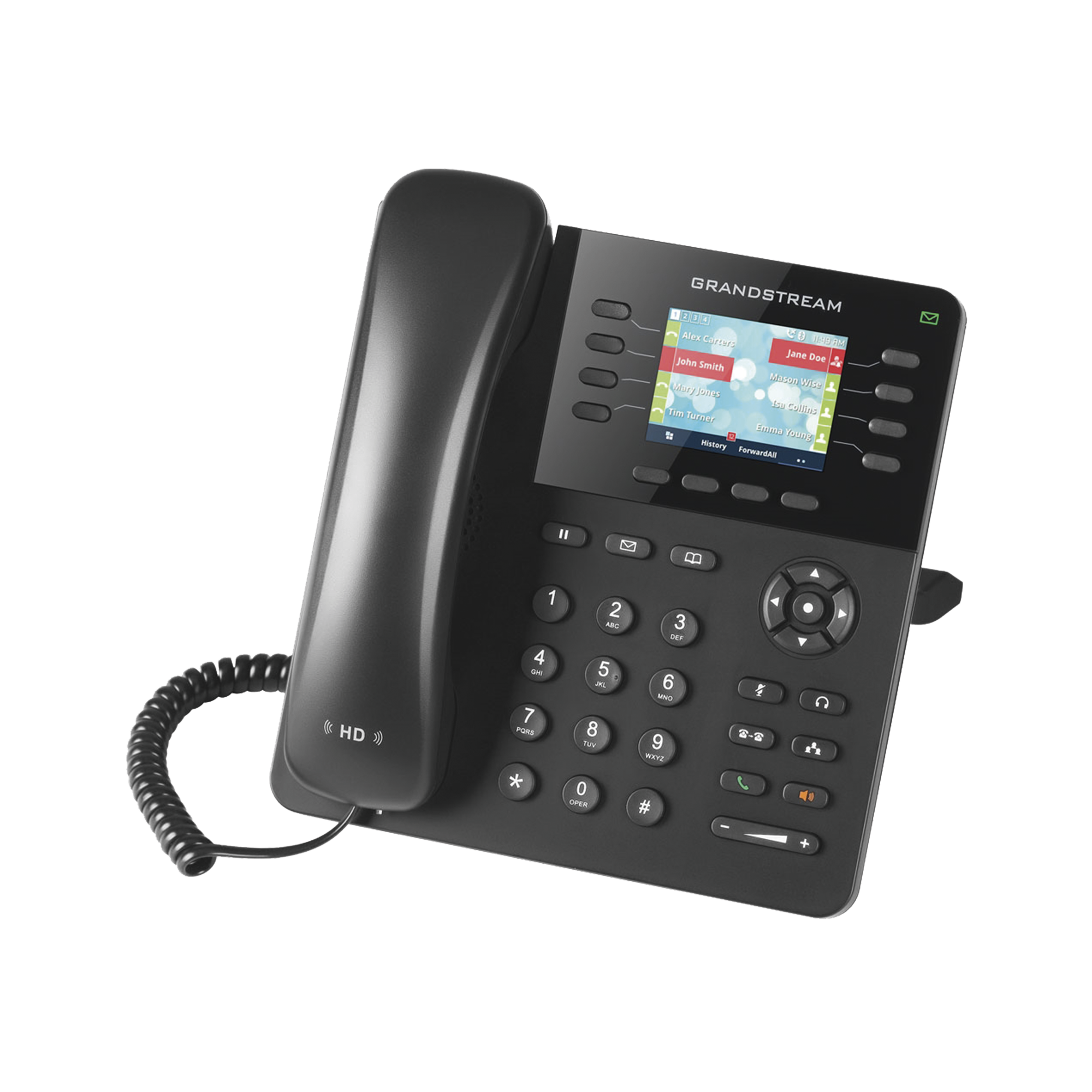 Teléfono IP SMB PoE 8 Líneas 4 Teclas de Función y conferencia de 4 vías. PoE