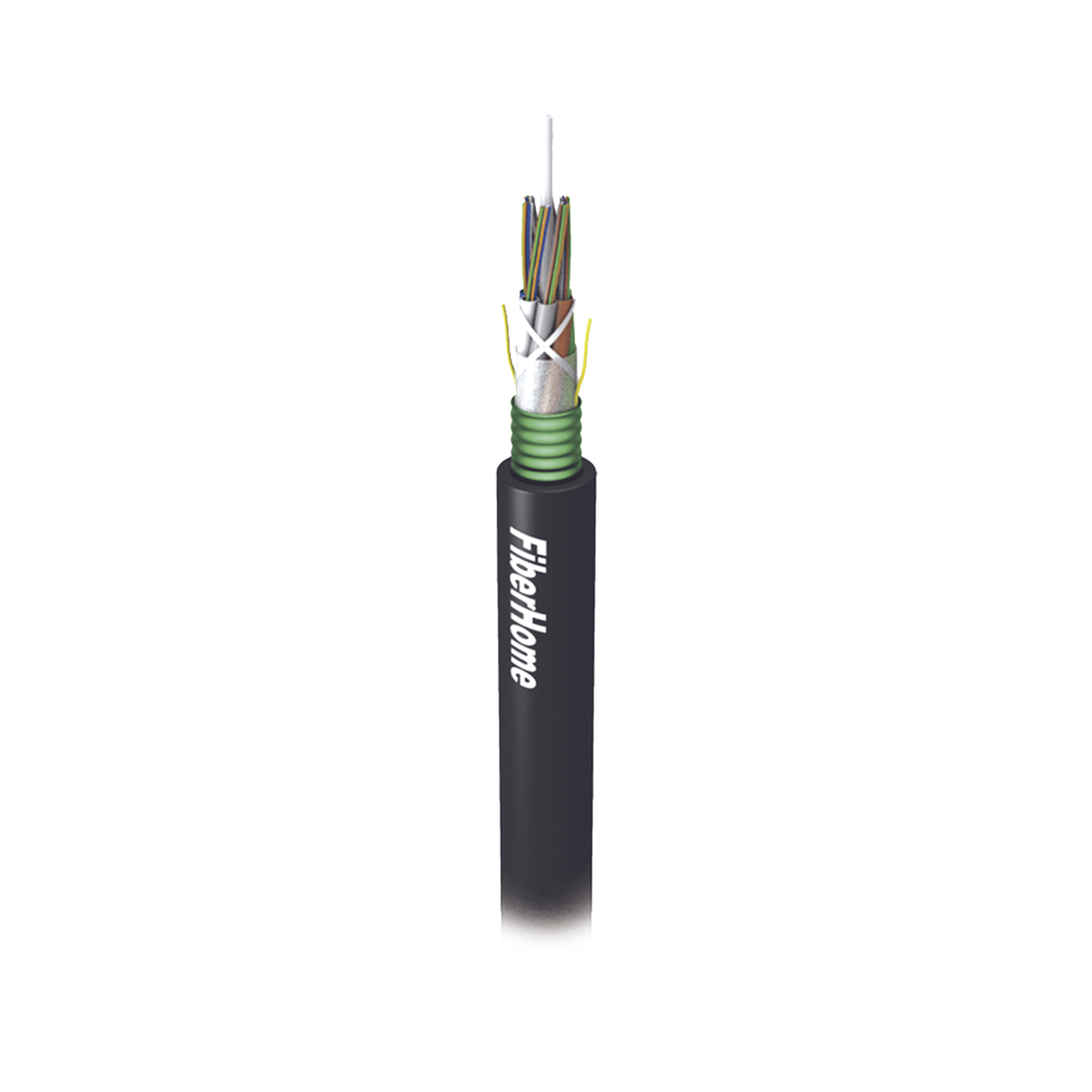 Kilómetro de Fibra Óptica para Exterior G.652D, Armada, Monomodo de 24 Hilos, Loose Tube, Color Negro