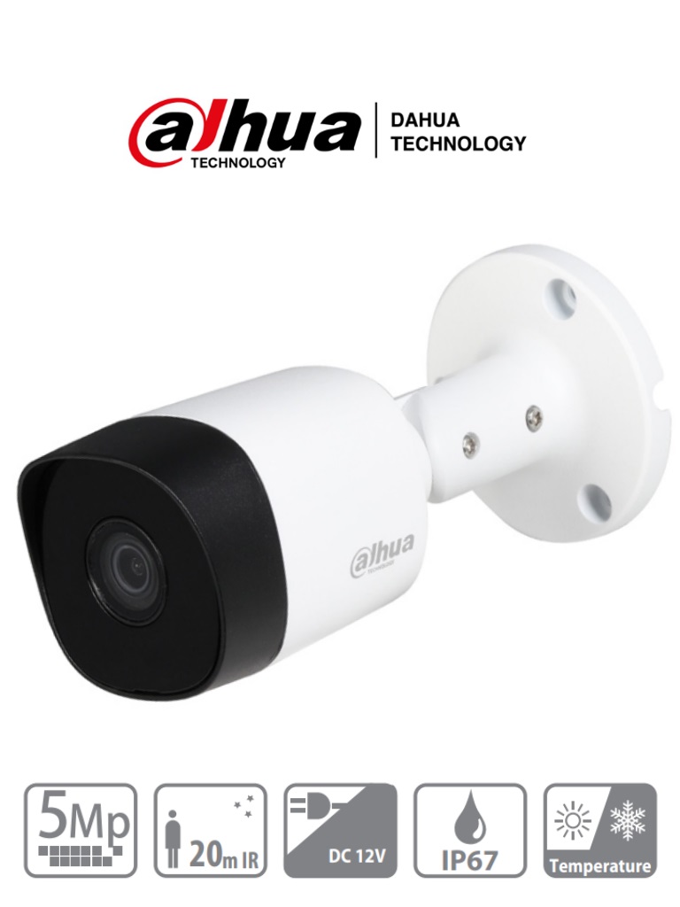 Camara Bullet de 5 Megapixeles/ Lente de 2.8mm/ Angulo de visión 106 grados/ IR de 20 Mts/ IP67/ Metalica/ CVI/CVBS/AHD/TVI - 