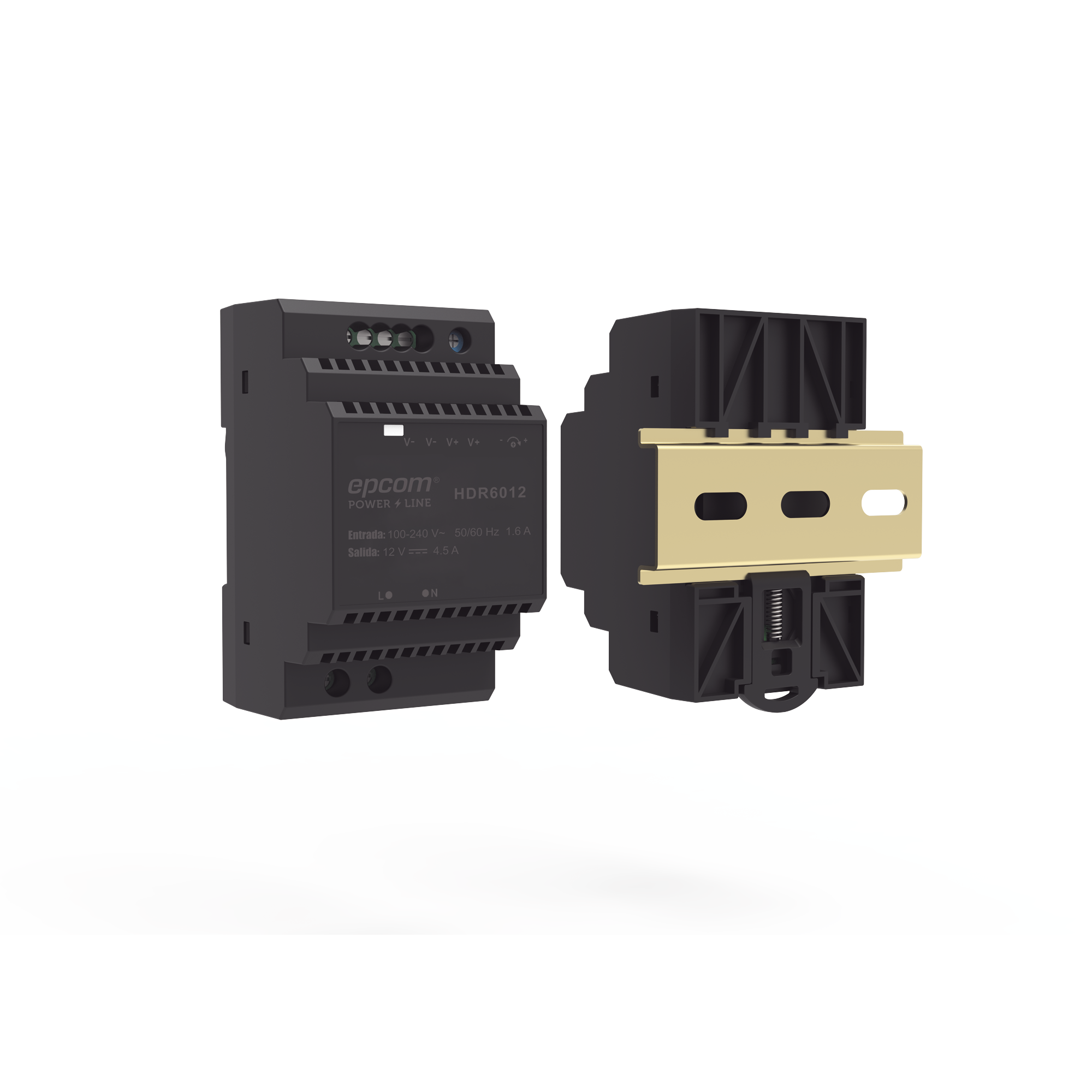 Fuente de Poder Industrial Entrada: 100-240 Vca / Salida: 15 Vcc/ 4 A/ 60 W/ Riel Din