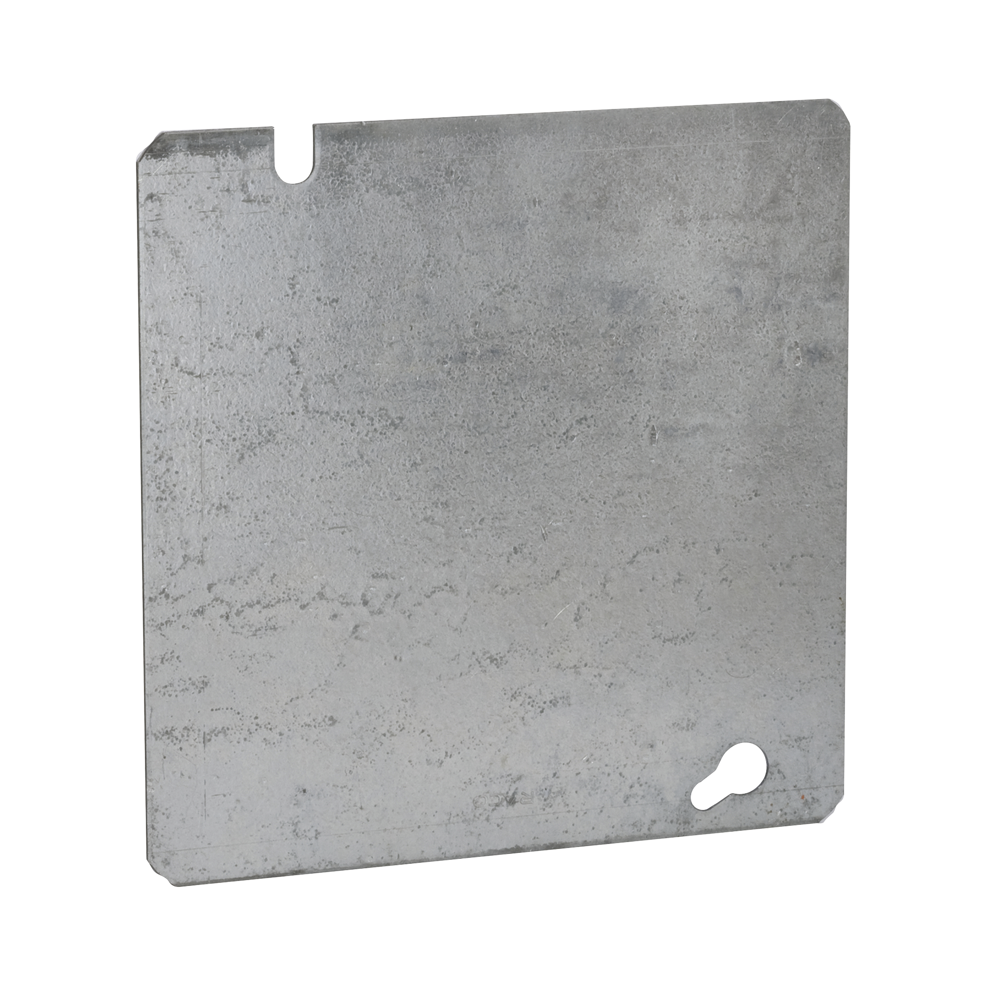 Tapa Cuadrada Ciega de  Acero Galvanizado de 4 11/16'.