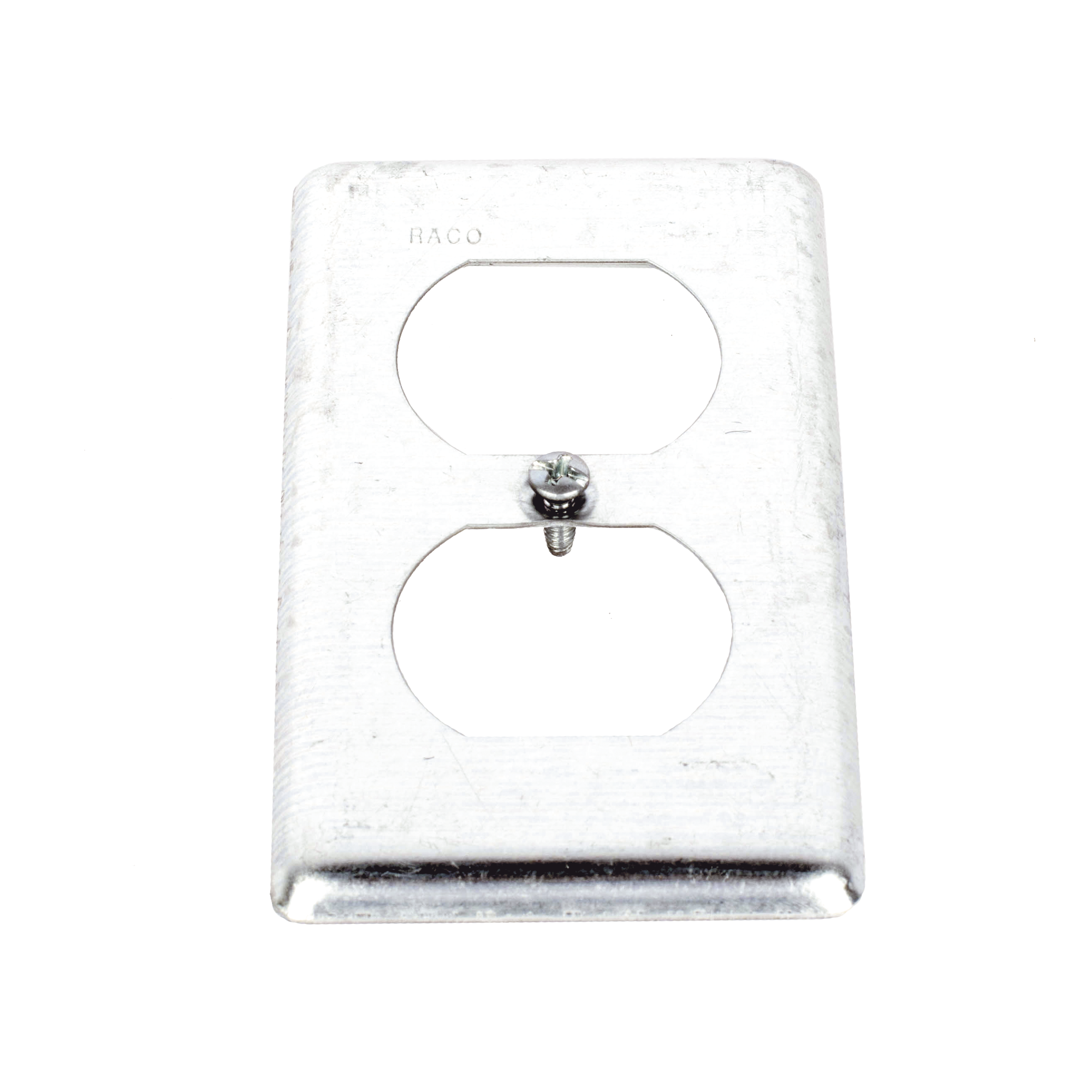 Tapa Metálica 4'X2'/ Para tomacorriente Duplex.