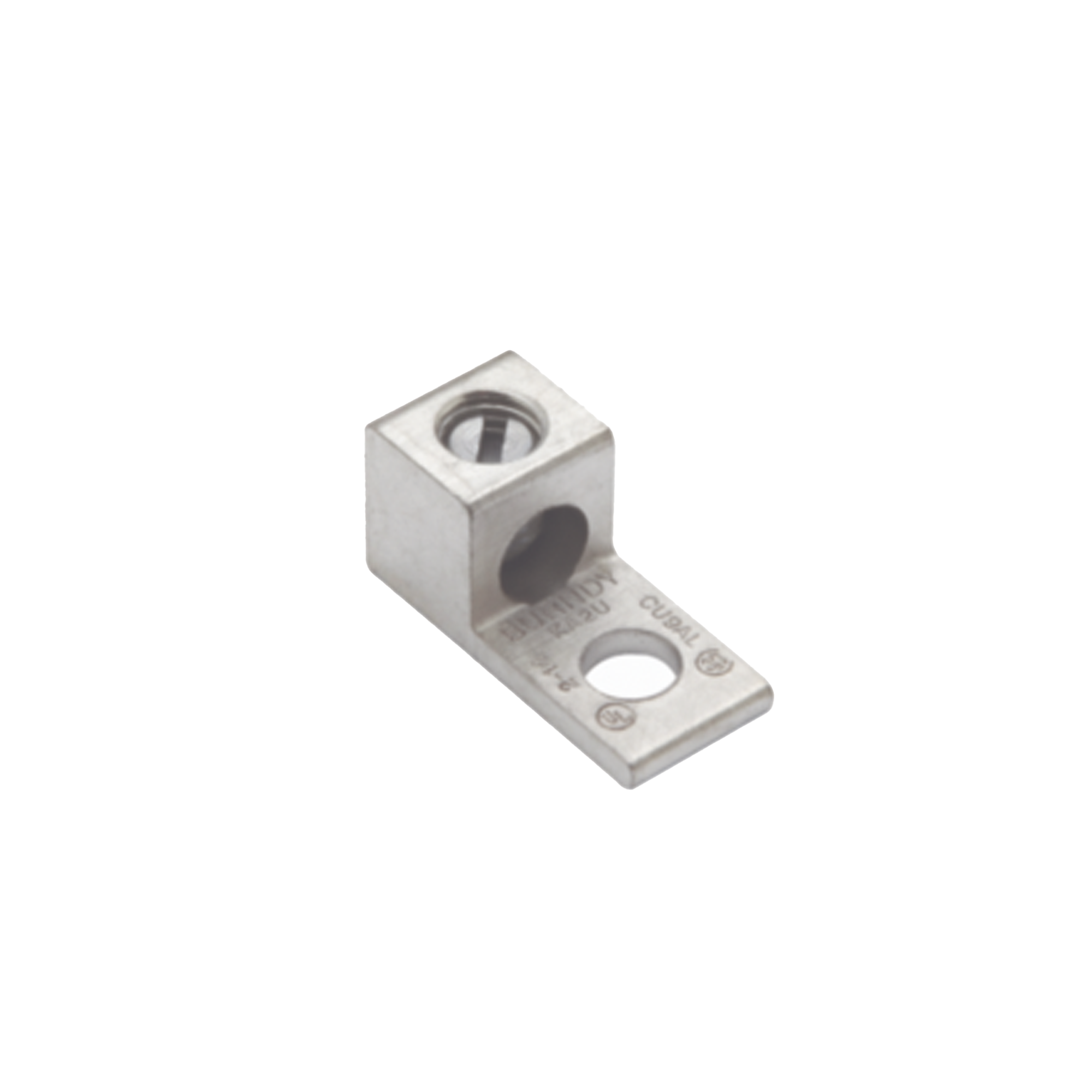 Terminal Universal de Aluminio Estañado/ 1 Orificio para Calibre  14- 2 AWG / Perno de 1/4' / Para Conductores de AL y CU.