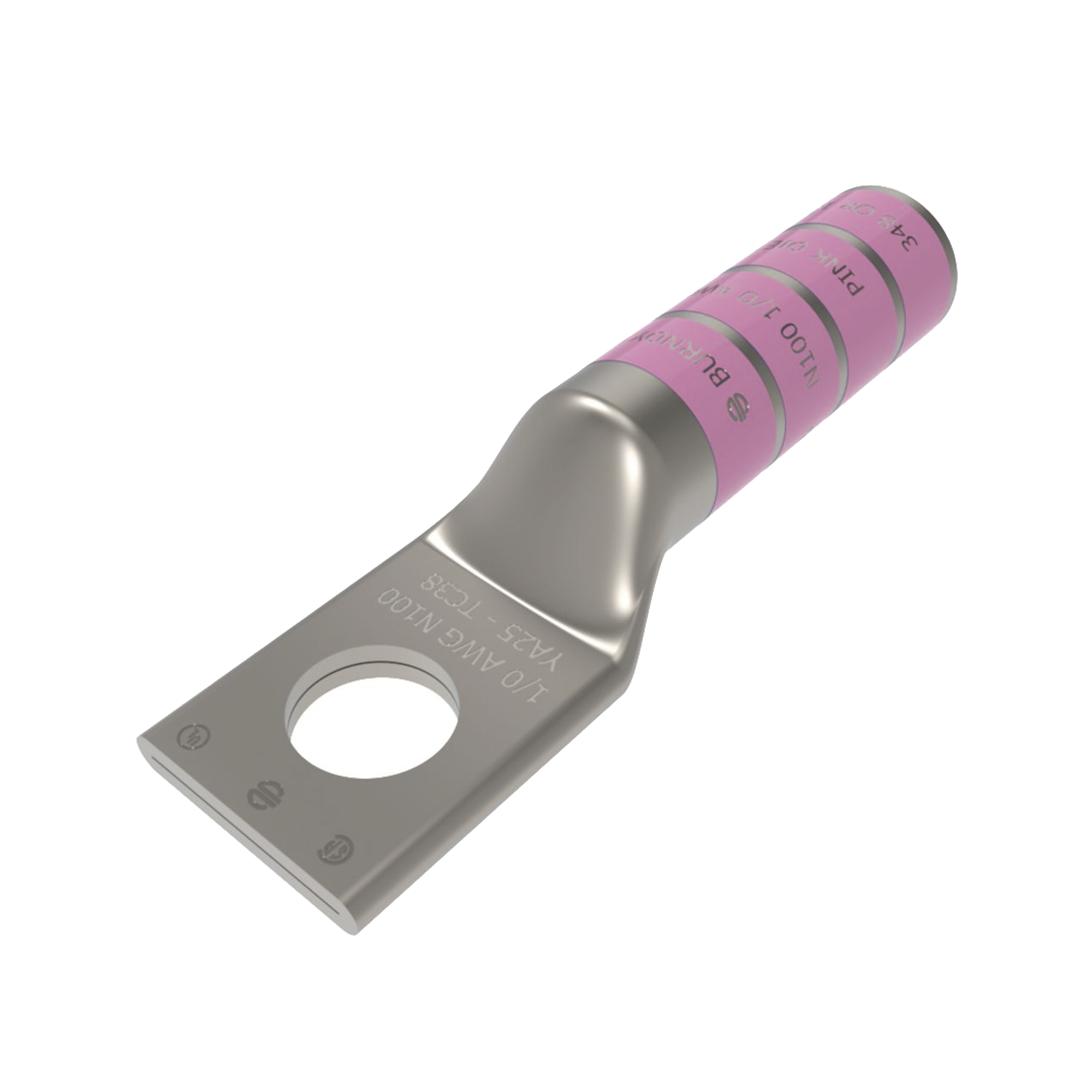 Zapata Terminal de Barril Largo para Tornillo de 5/16' y Calibre 1/0 AWG.