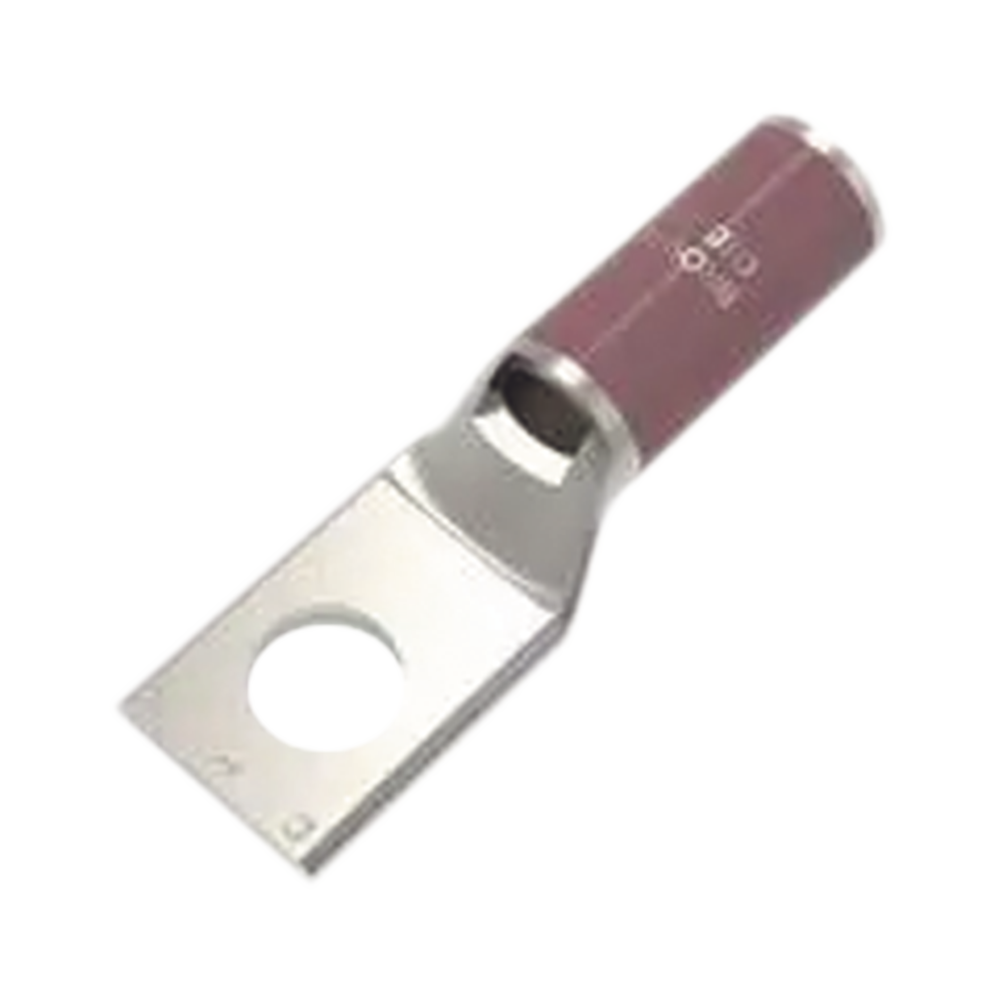 Zapata Terminal de Compresión BURNDY Cañón Corto para Tornillo de 1/4' y Calibre 2 AWG.