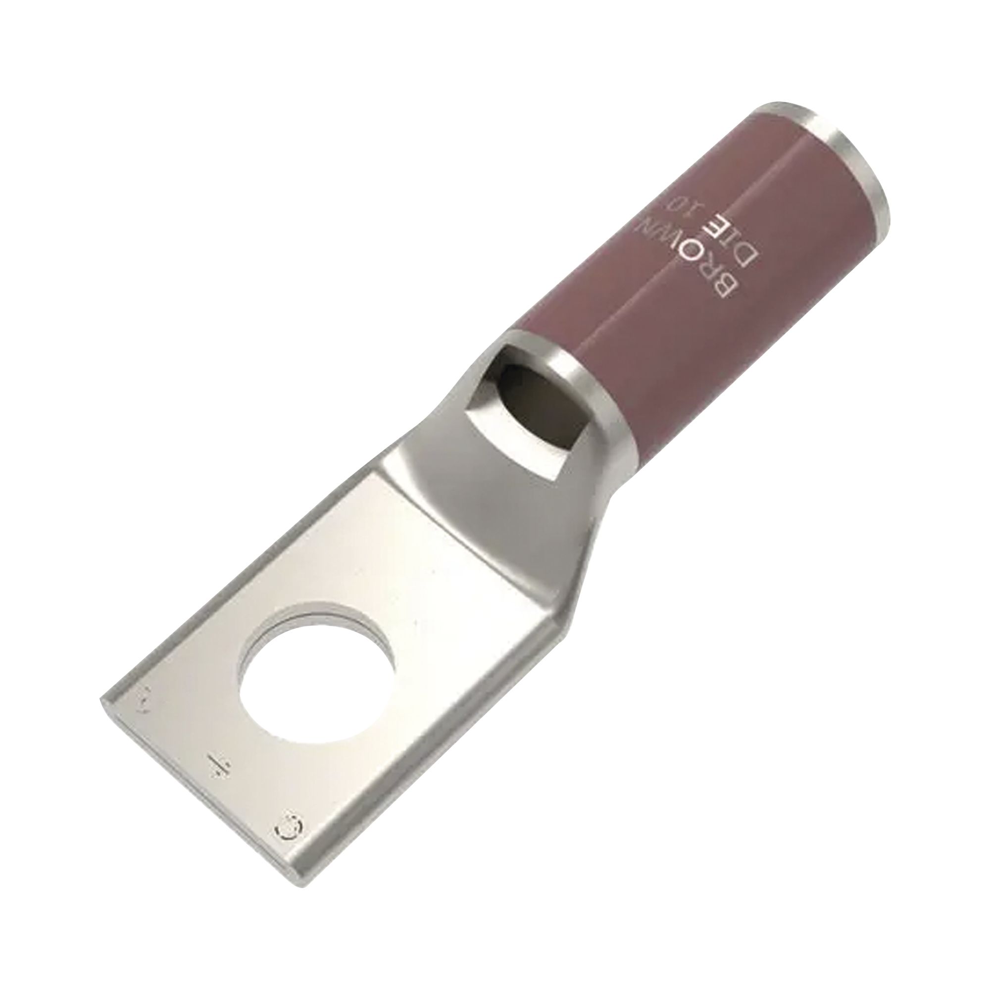 Zapata Terminal de Compresión BURNDY Cañón Corto para Tornillo de 3/8' y Calibre 2 AWG.