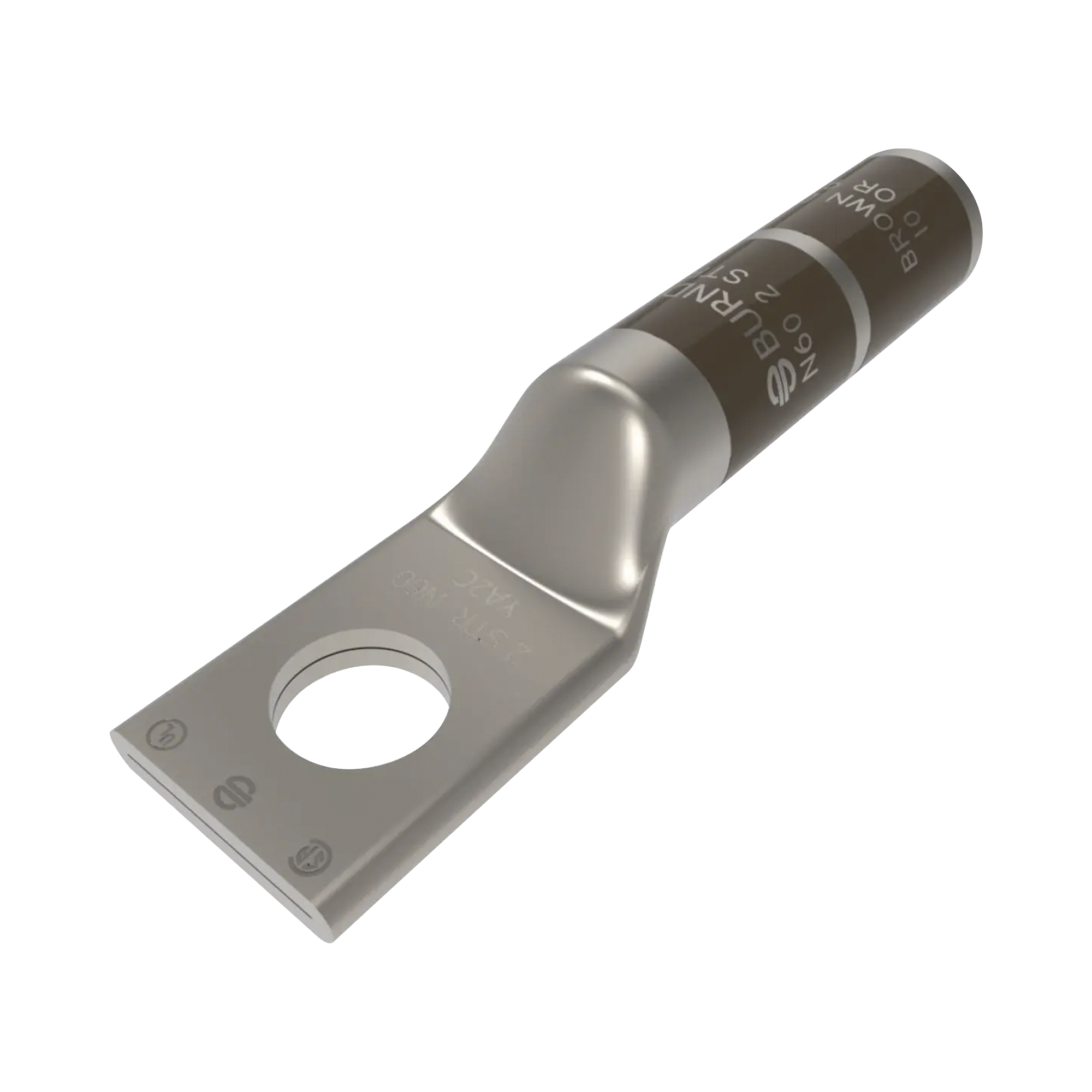 Zapata Terminal de Compresión BURNDY Cañón Largo para Tornillo de 3/8' y Calibre 2 AWG.