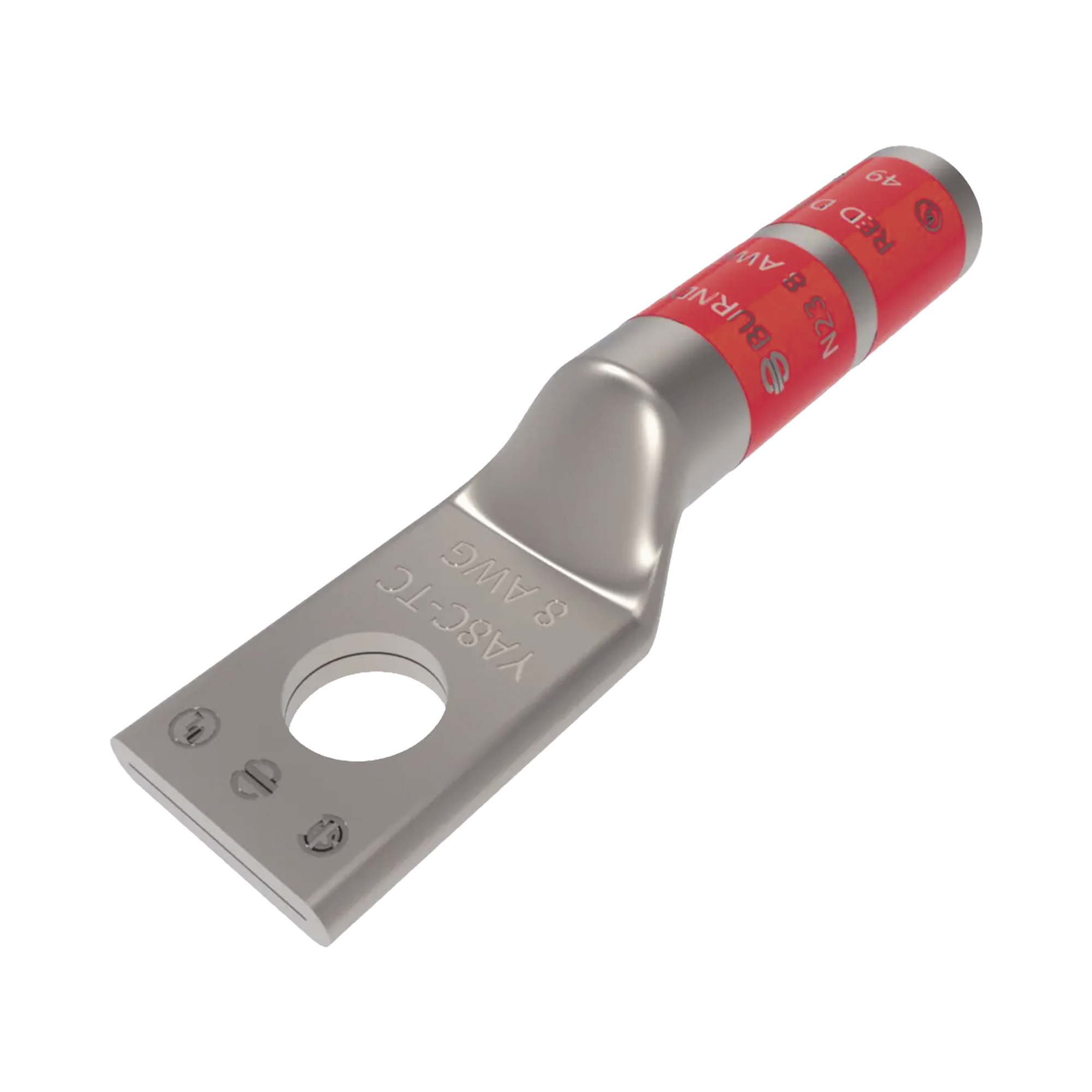 Zapata Terminal de Compresión BURNDY para Tornillo de 1/4' y Calibre 8 AWG.