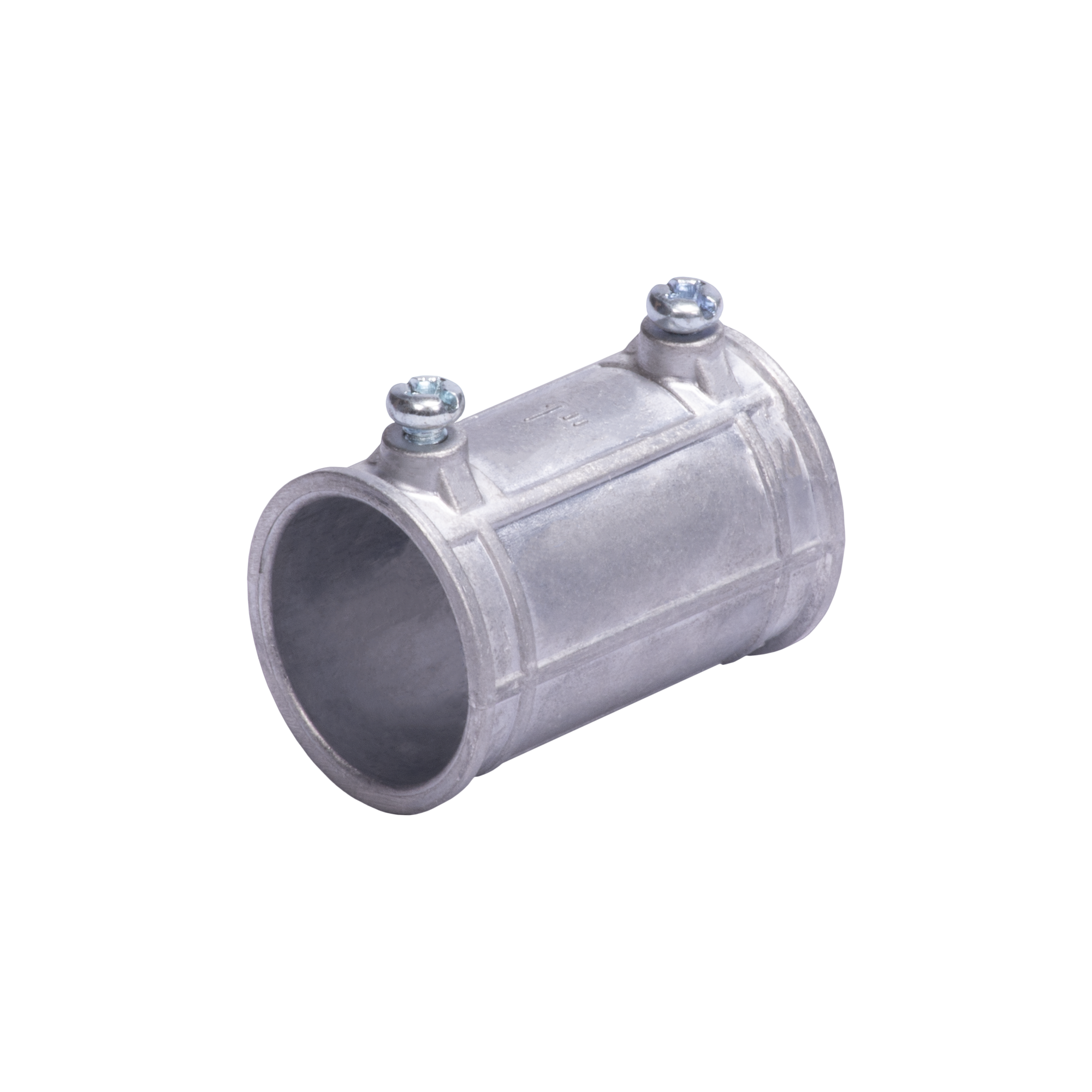 Cople 1 1/2' (38mm) con tornillo pared delgada galvanizado etiqueta verde