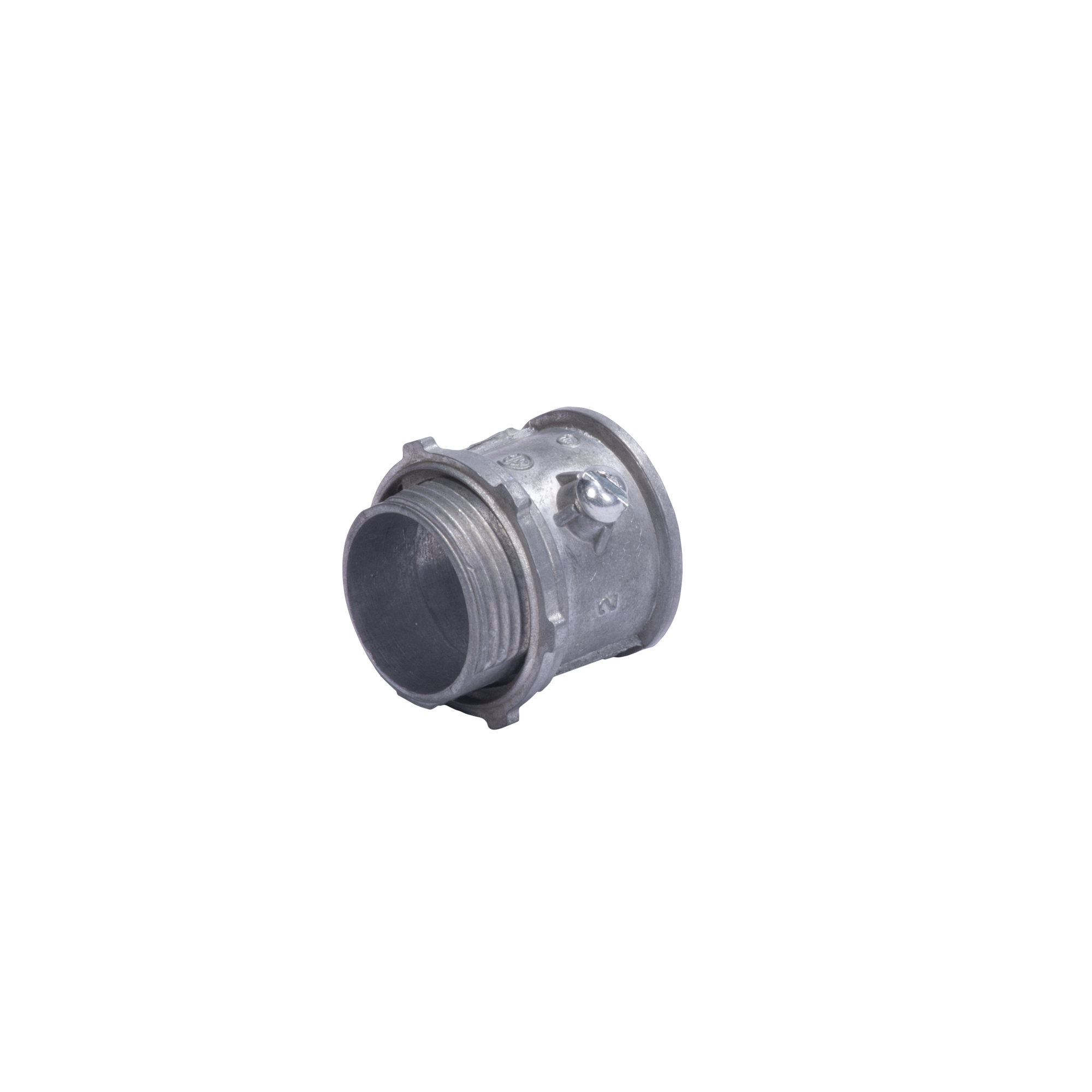 Conector 3/4' (19mm) pared delgada con tornillo tipo americano galvanizado etiqueta verde