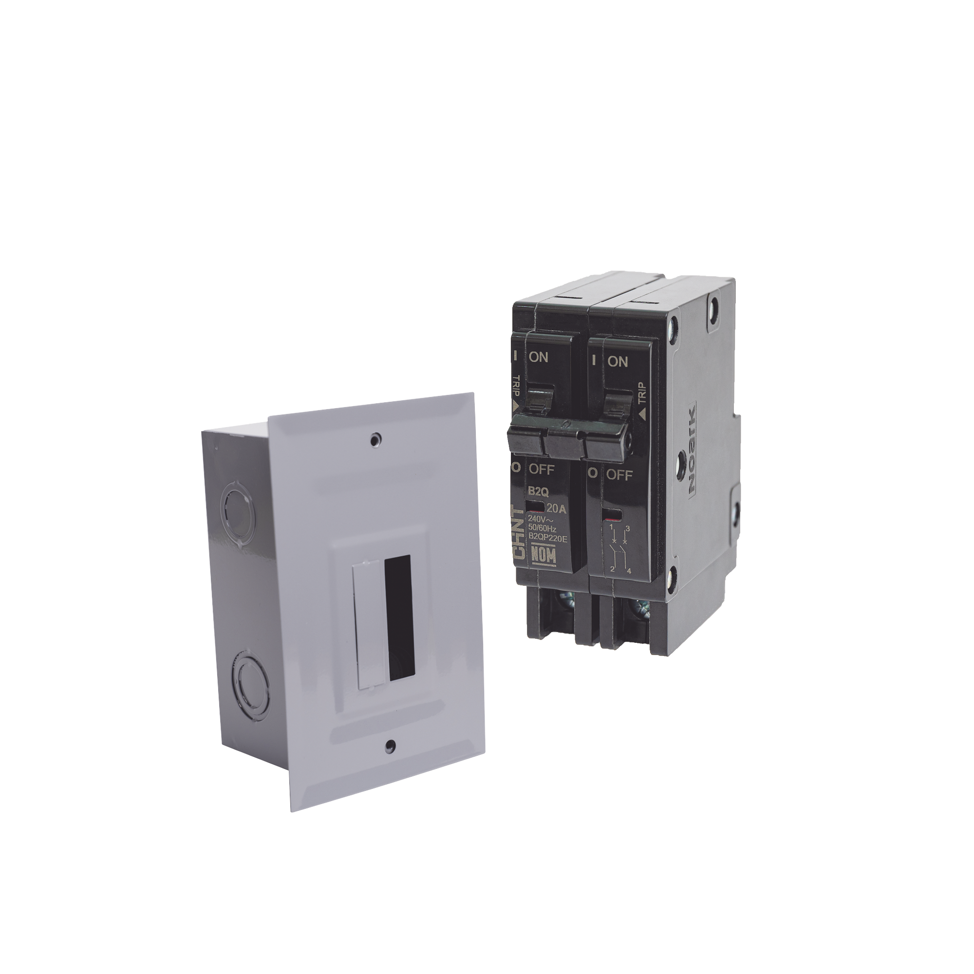 Kit Centro de Carga para empotrar con 1 Interruptor Térmico de 2 Polos, 30Amp 120/240Vca 10kA.