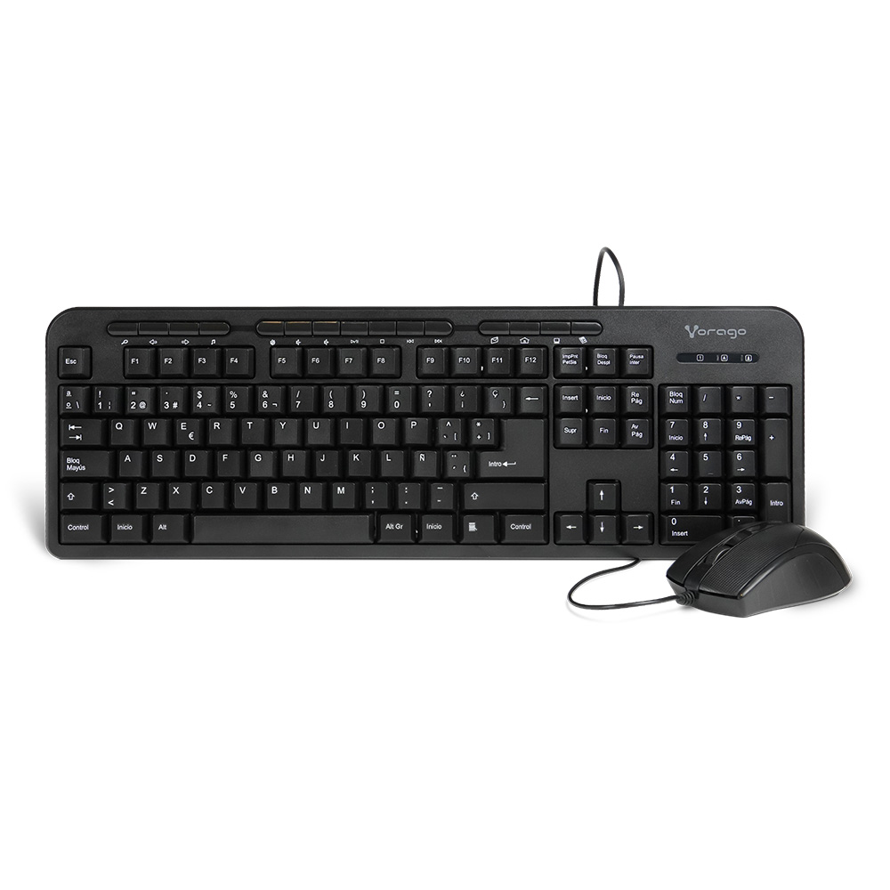 Kit Teclado y Mouse VORAGO KM-107 Negro - 