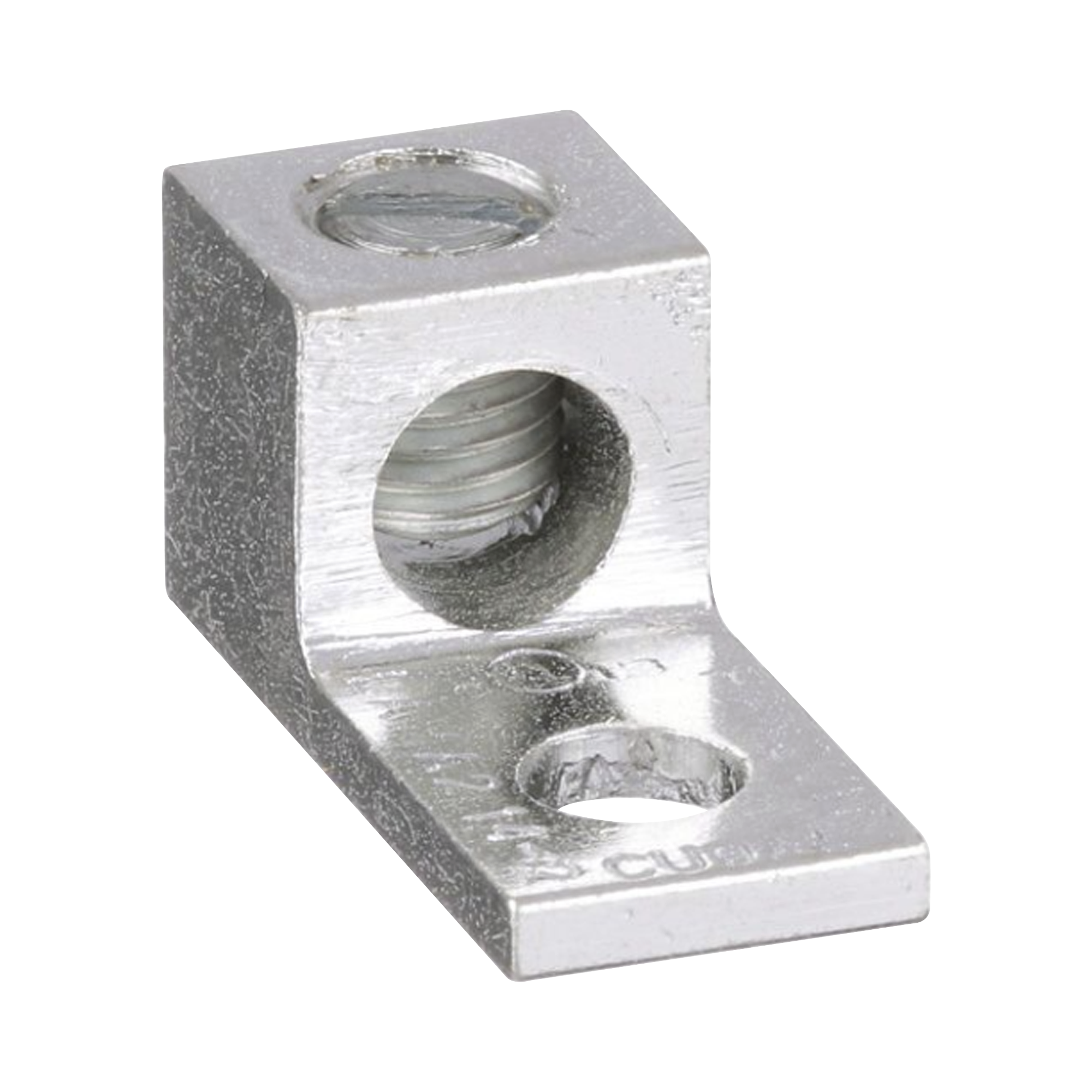 Conector Mecánico de Aluminio, de Un Orificio 1/4' y Un Barril, para Cable de 14 a 2 AWG. 1 Pieza