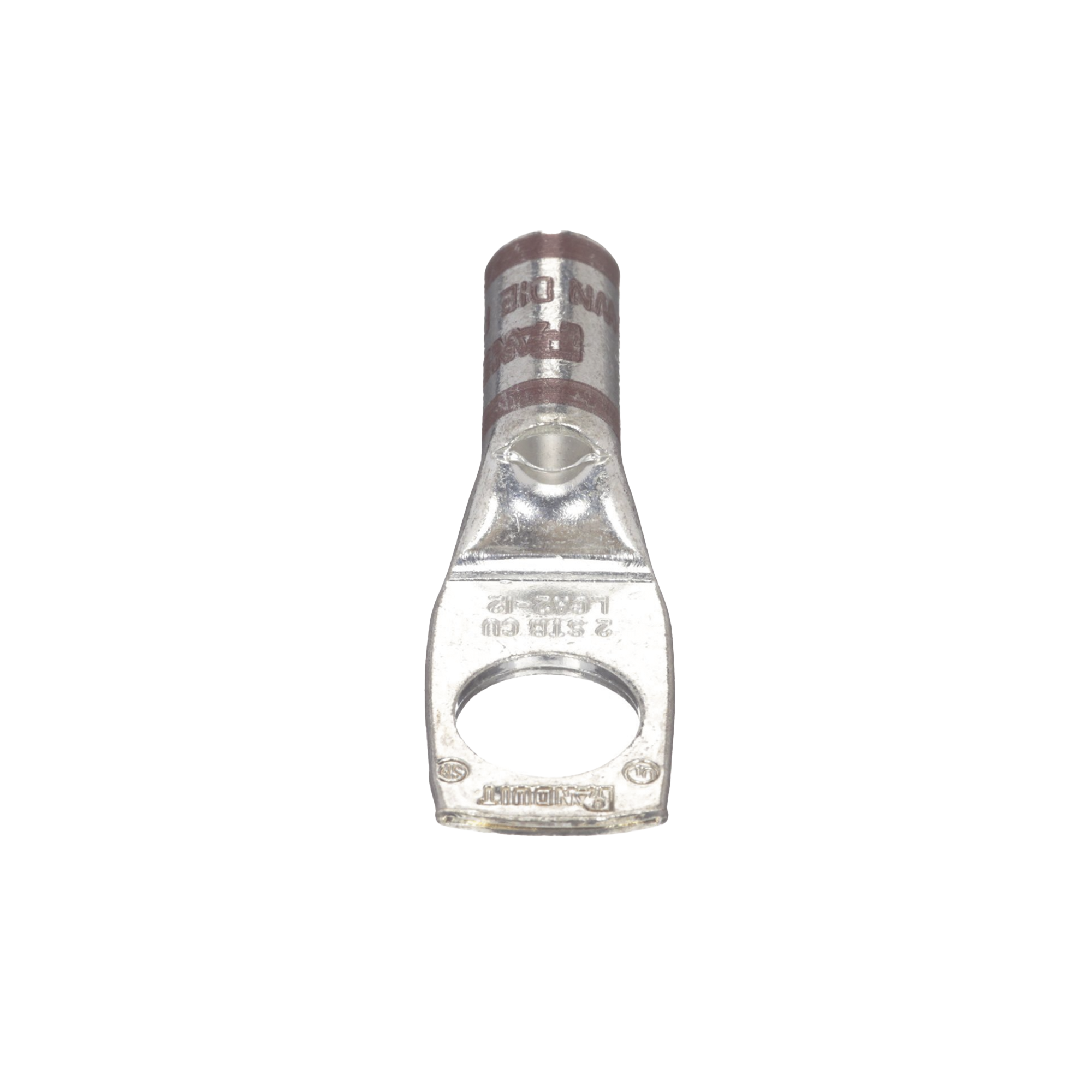 Conector de Compresión 66.36 KCMIL para Cable 2 AWG, con Orificio de  1/2'. Paquete 25 Piezas