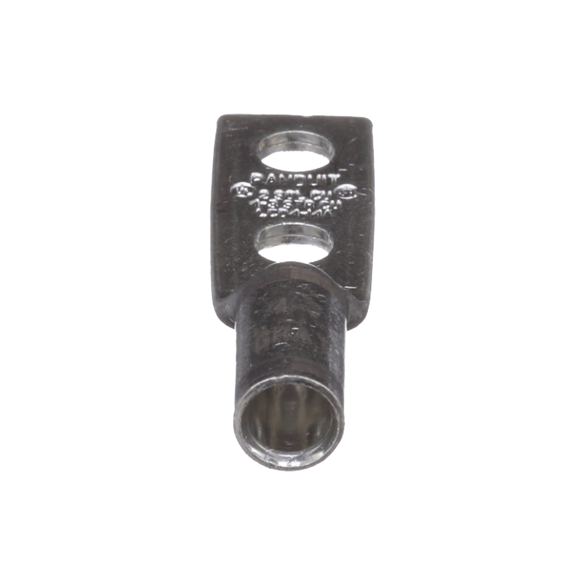 Terminal doble Ojillo de 1/4' para Cable 4 AWG STR, Ángulo Recto, Espacio entre Orificios 16mm.