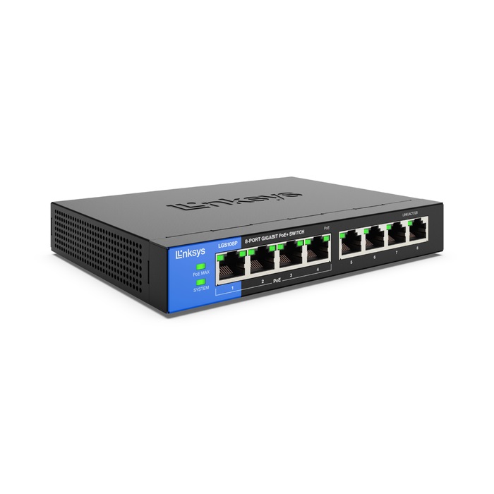 Switch Linksys LGS108P PoE 8 Puertos 10/100/1000 - 
