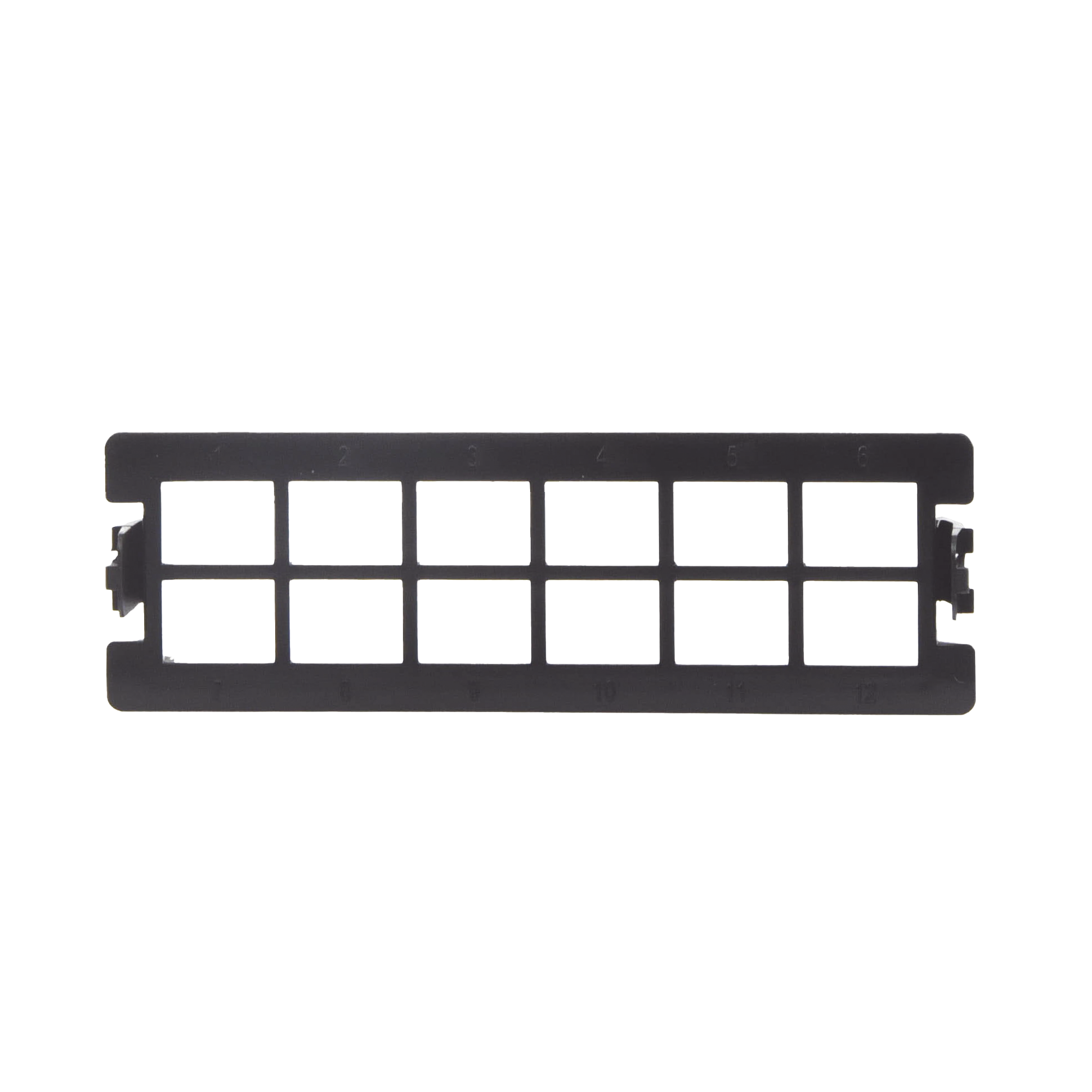 Placa acopladora vacía para Distribuidor de Fibra Óptica LP-ODF-8024, acepta 12 acopladores SC simplex o 12 acopladores LC Duplex, color negro