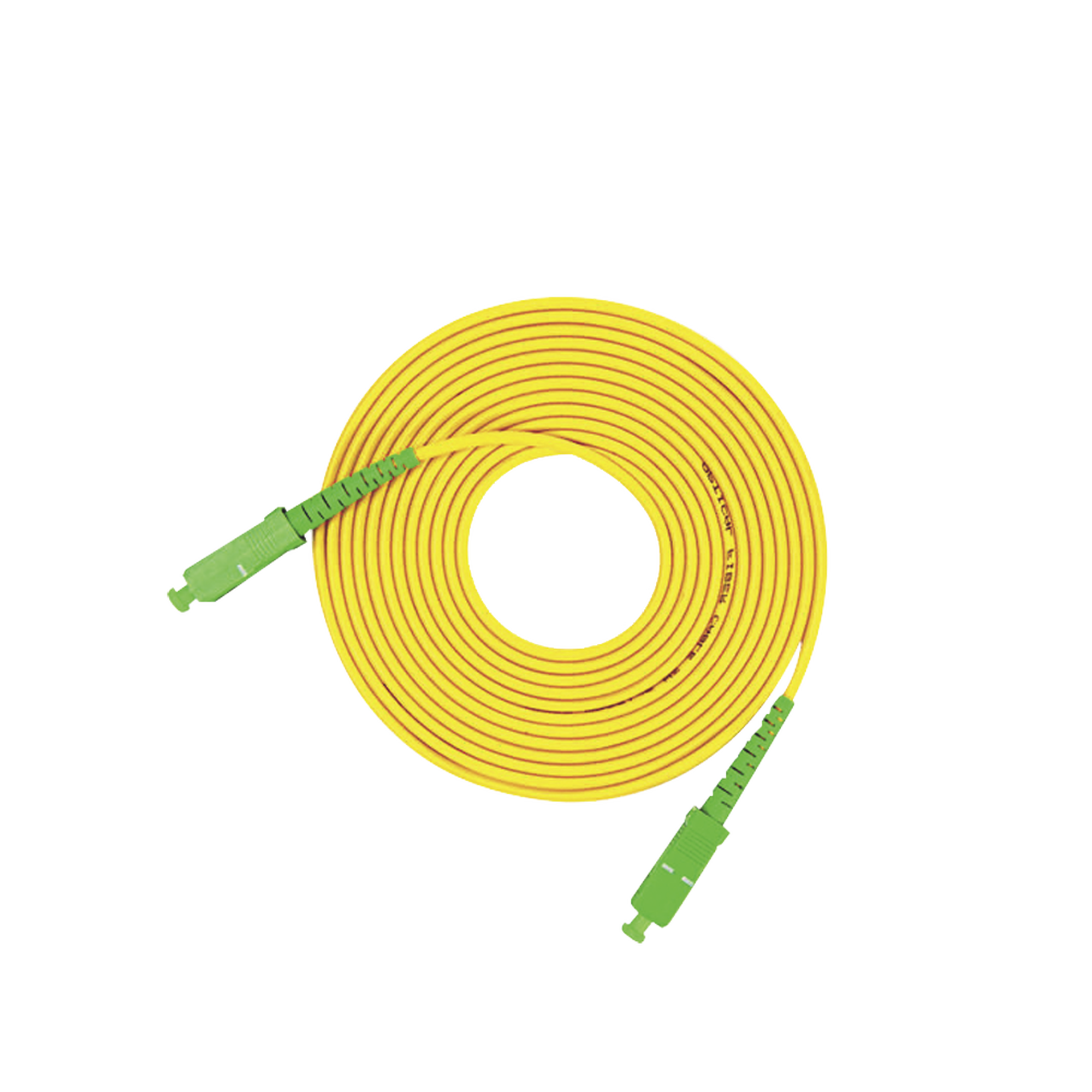 Jumper de Fibra Óptica Monomodo SC/APC-SC/APC Simplex, color amarillo, 3 metros