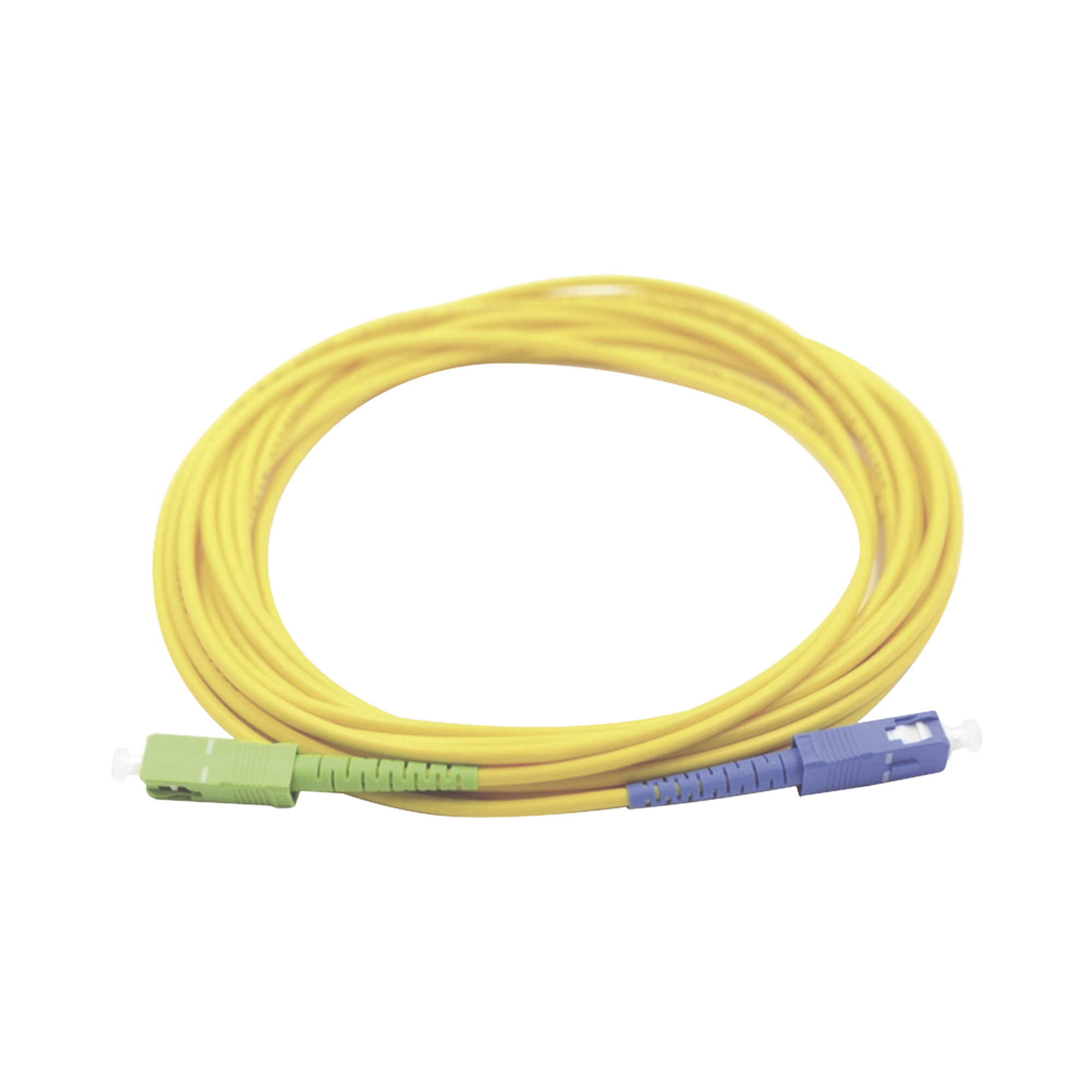 Jumper de Fibra Óptica Monomodo SC/UPC-SC/APC Simplex, color amarillo 3 metros