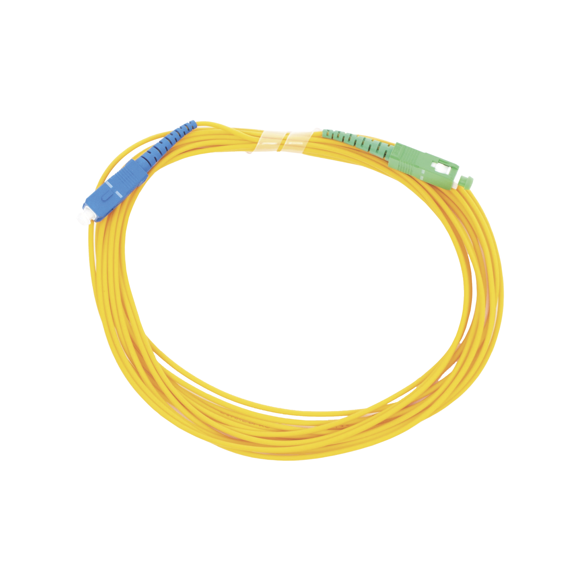 Jumper de Fibra Óptica Monomodo SC/UPC - SC/APC Simplex, color amarillo 5 metros