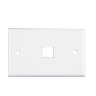Placa de pared de 1 puerto, Keystone, Color Blanco