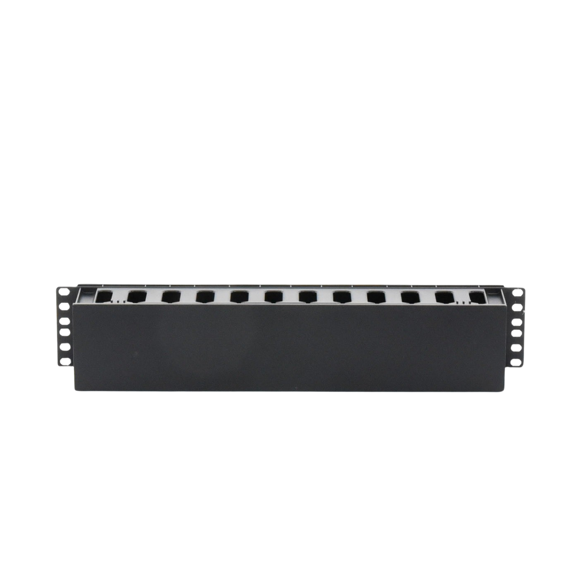 Organizador de Cables Horizontal de 2U para Rack de 19', Fabricado en Polímero Resistente a Deformaciones y Rayones