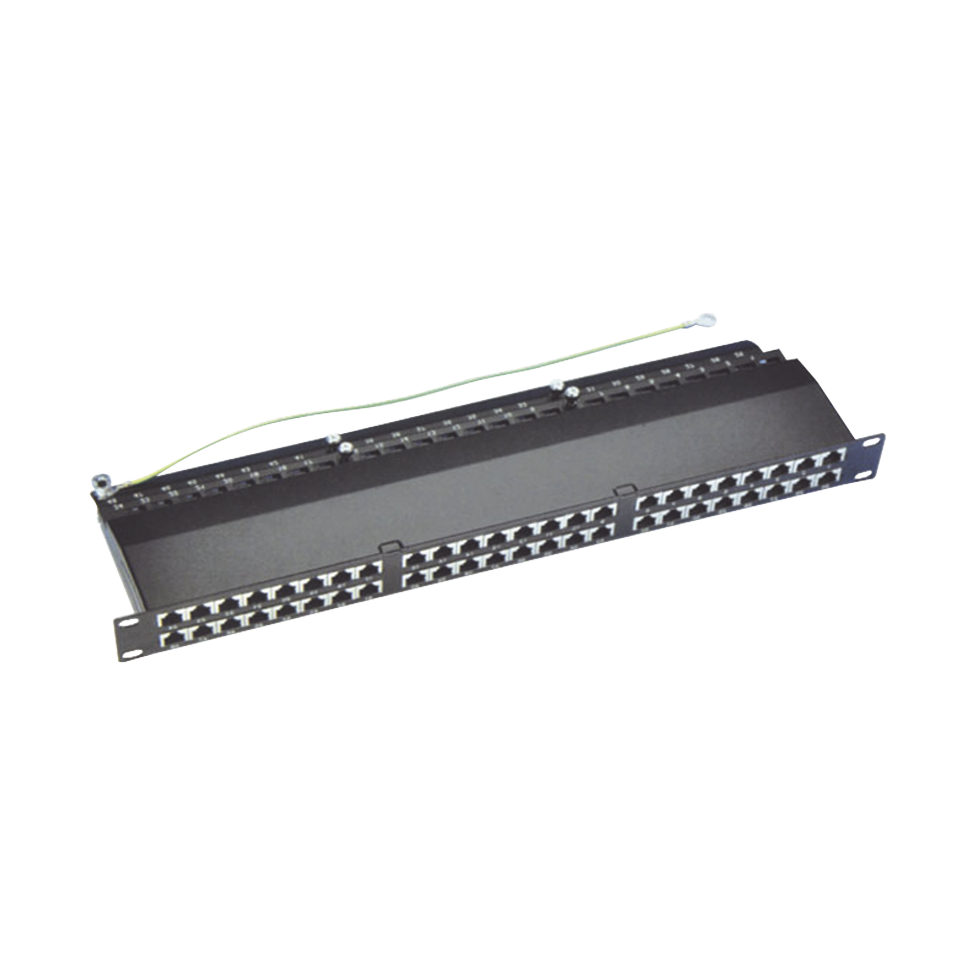 Panel de parcheo de impacto (110) blindado de 48 puertos Cat6A