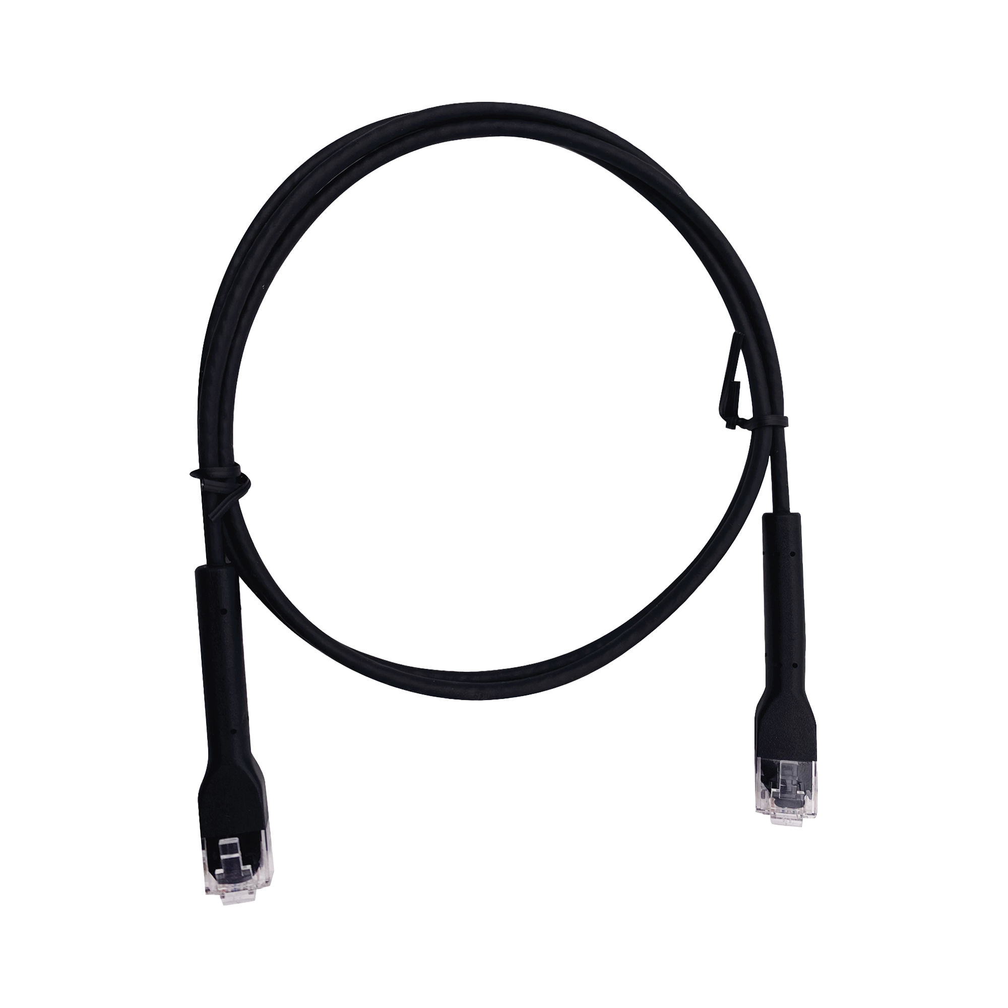 Cable de Parcheo Ultra Slim Con Bota Flexible UTP Cat6 - 1.5 m Negro Diámetro Reducido